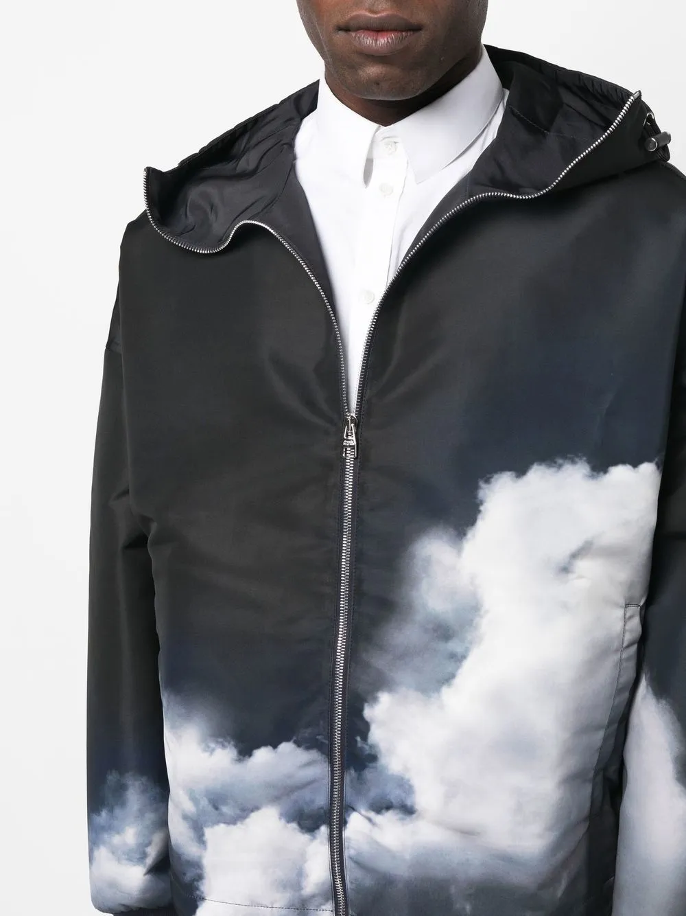 Alexander McQueen Storm Sky-print hooded jacket