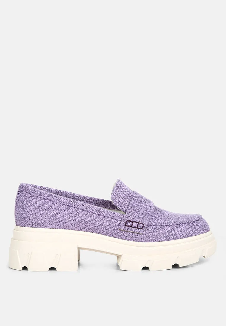 Amabel Chunky Lug Sole Loafers By Ruw