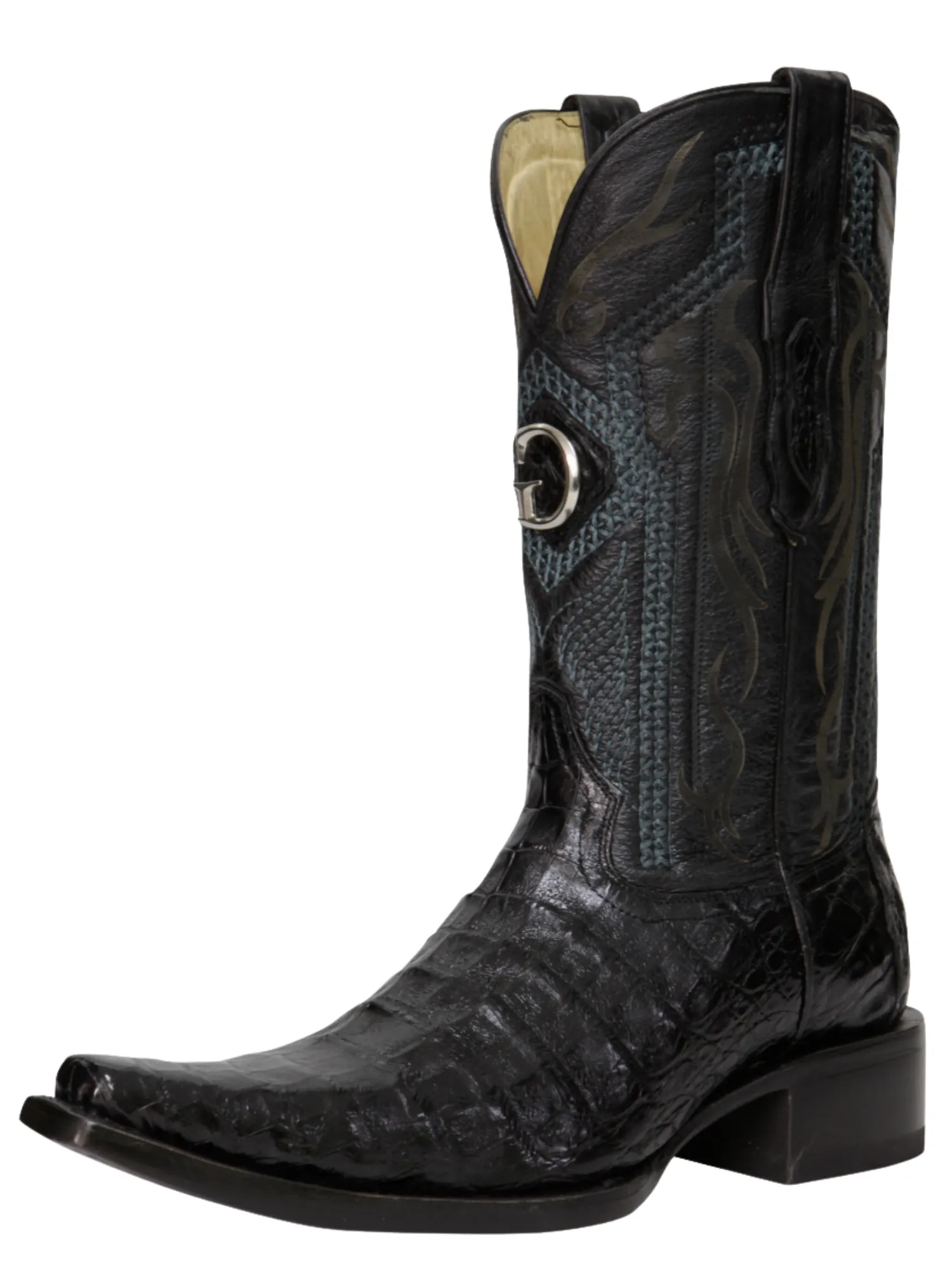 Botas Vaqueras Exoticas de Caiman Belly Original para Hombre 'El General' - ID: 45078
