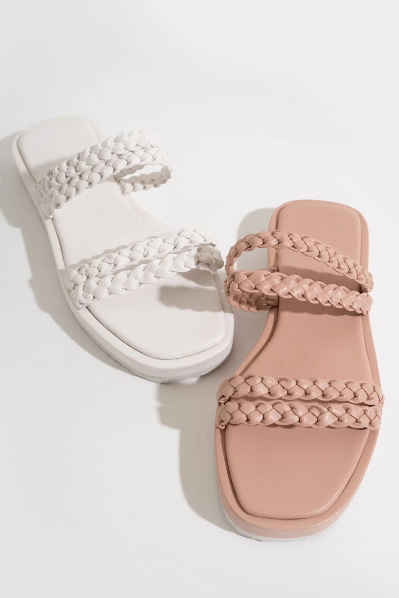 Braided Square Toe Sandals