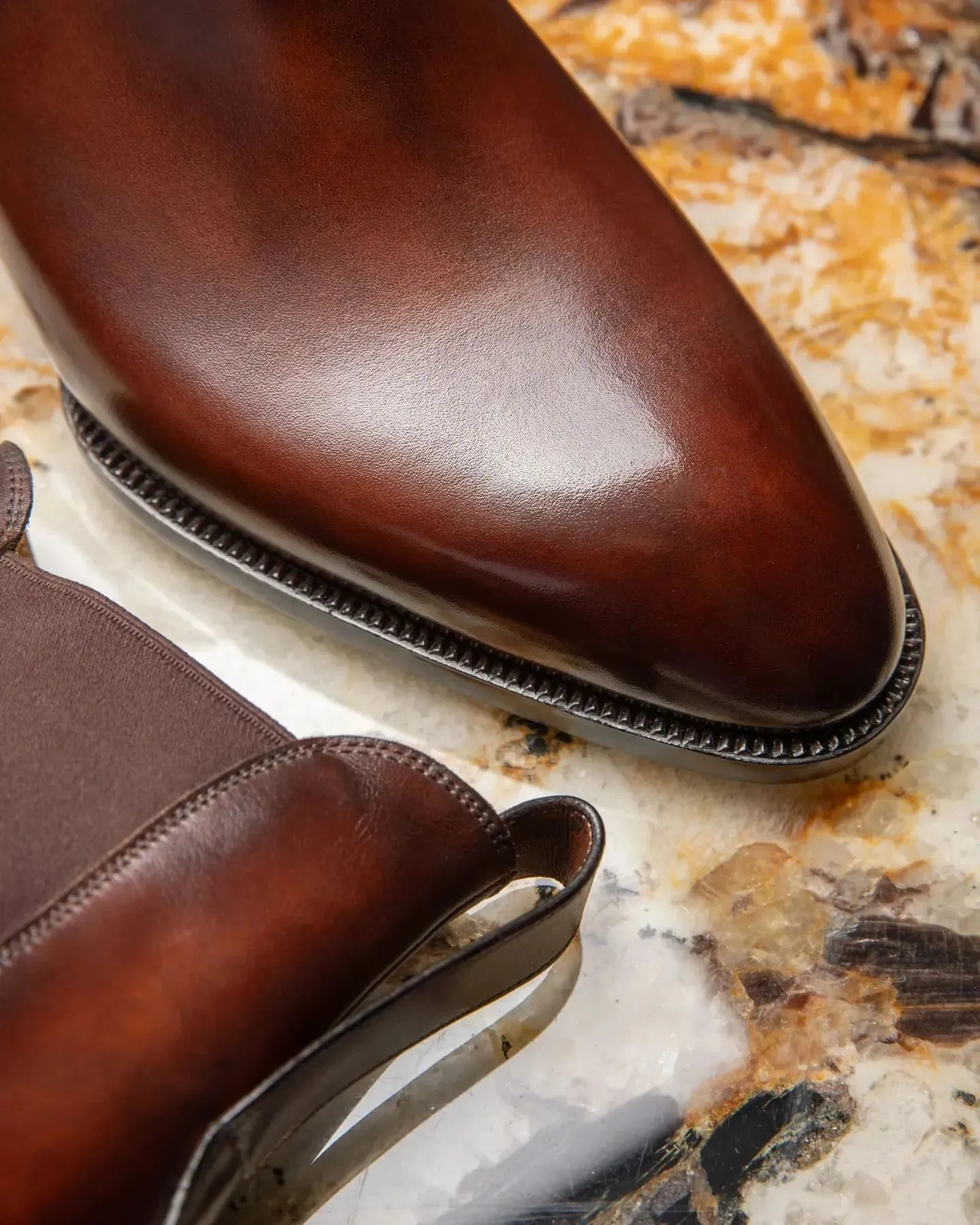 Brown Leather Belgrave Slip-On Chelsea Boots - Boots