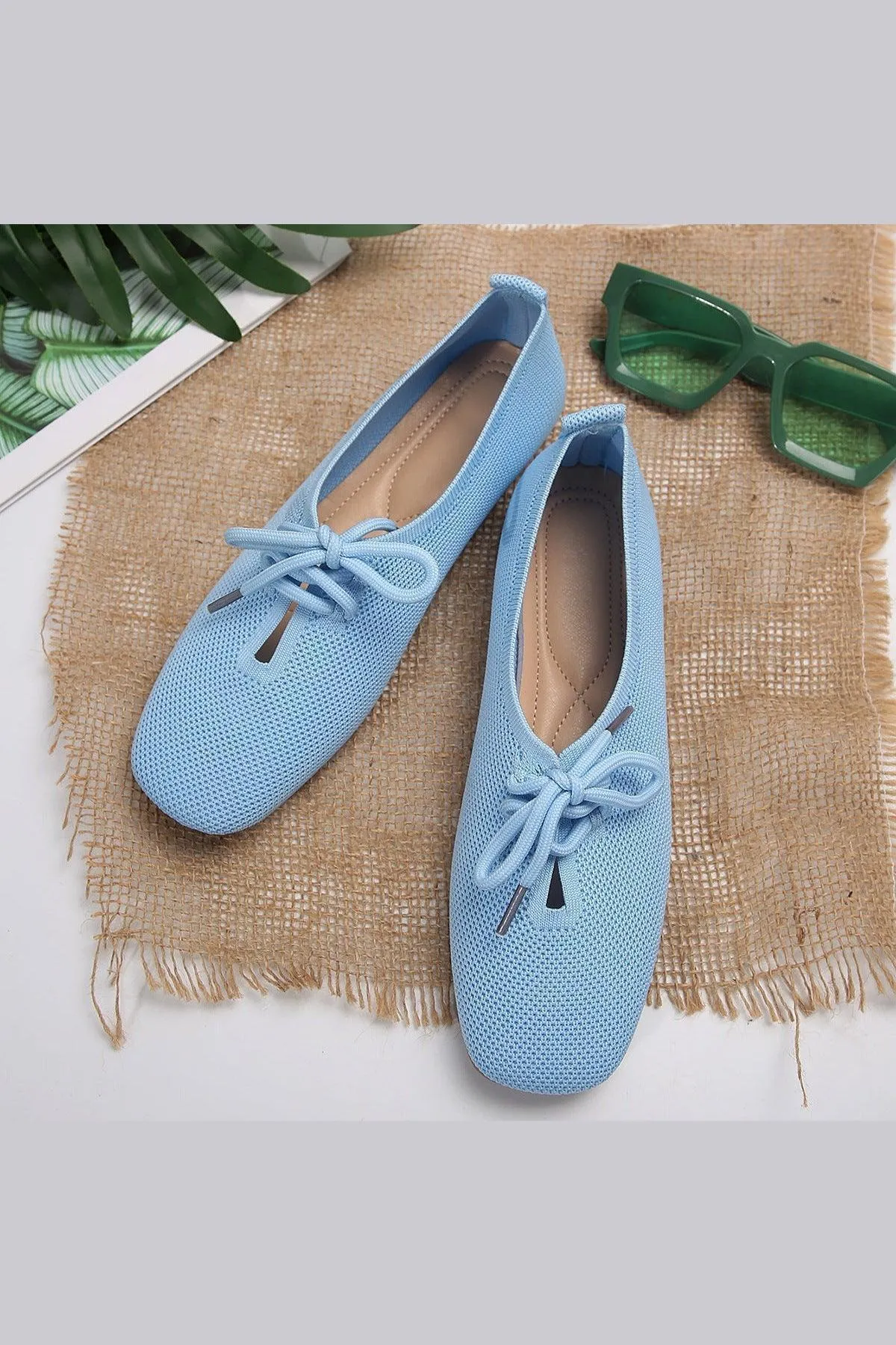 Casual Lace-up Mesh Flats Shoes Women