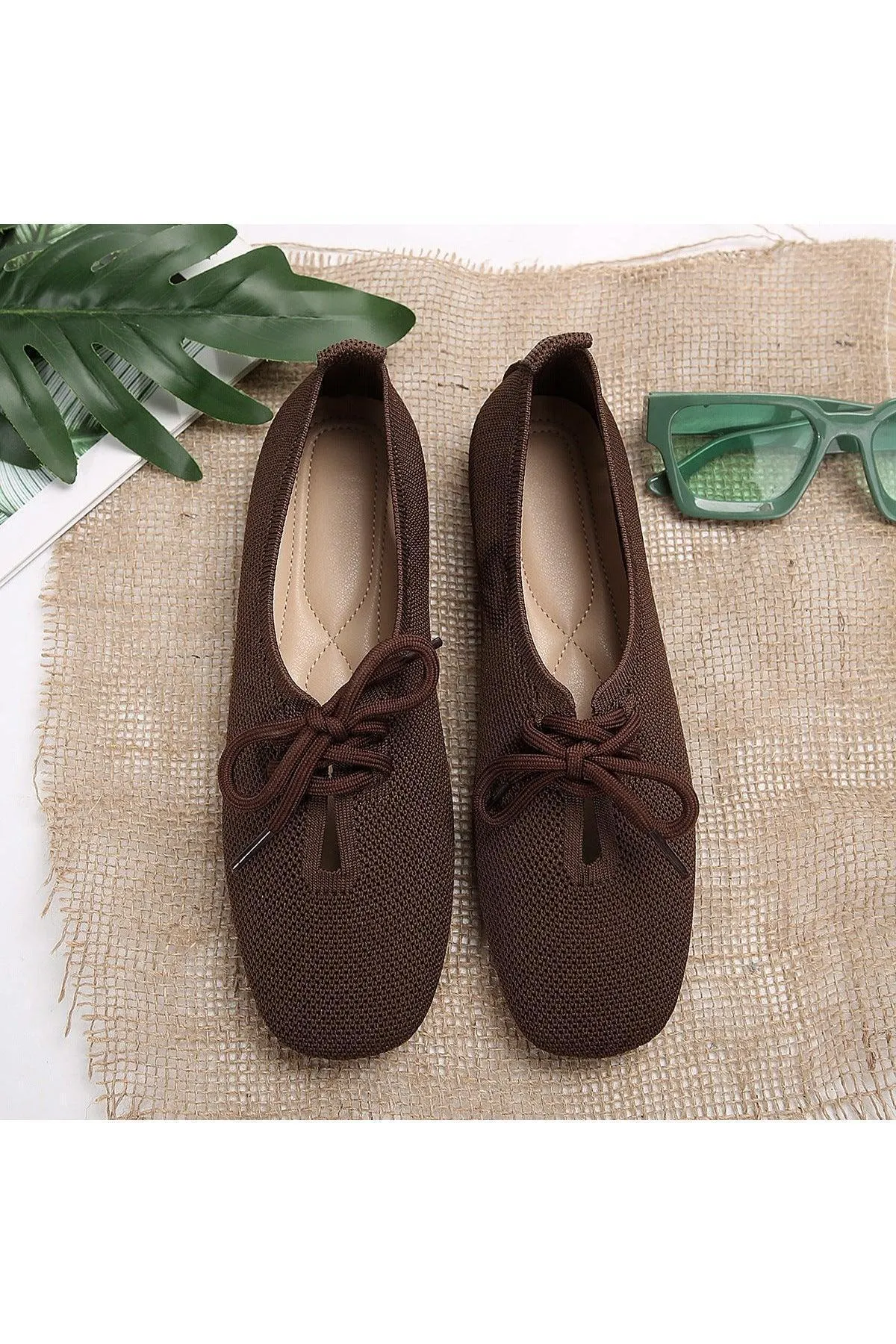 Casual Lace-up Mesh Flats Shoes Women