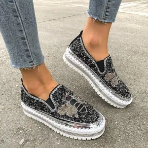 Chic Sequined Platform Shoes
