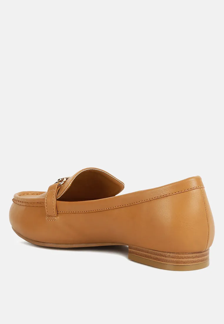 Horsebit Faux Leather Loafers