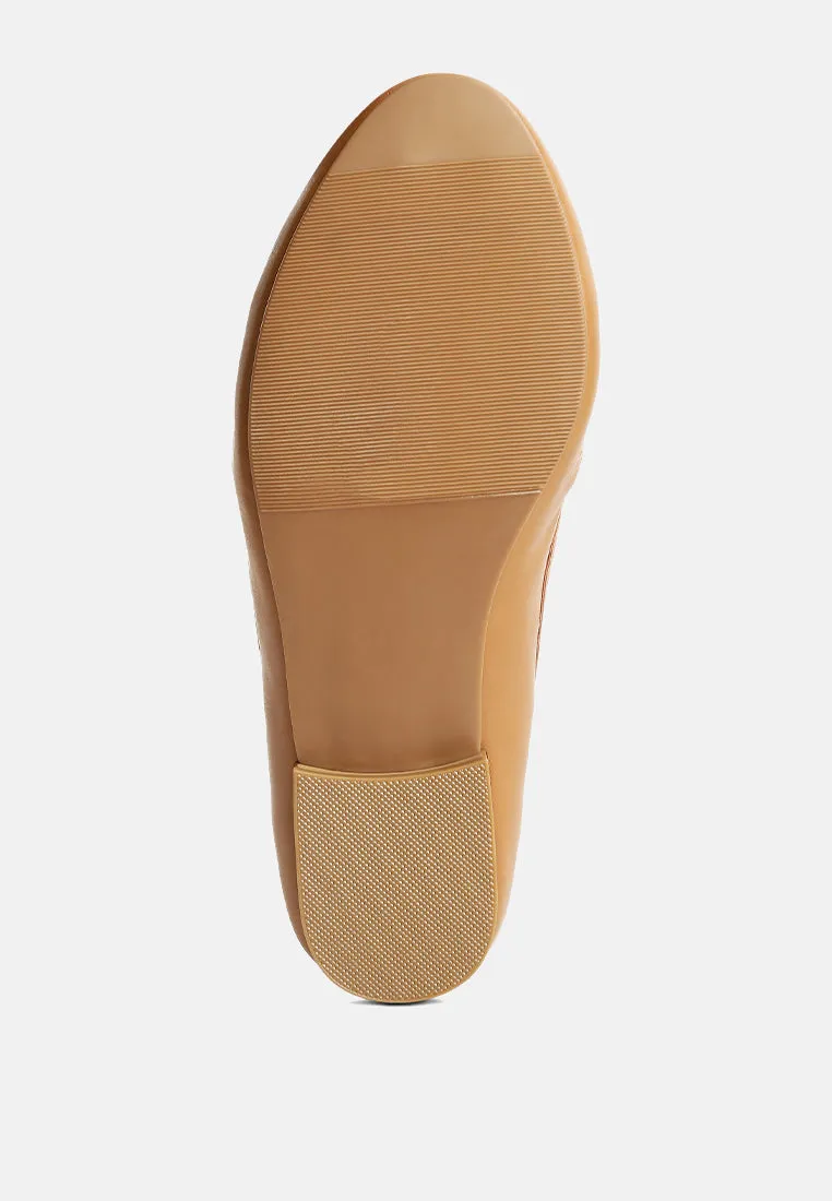 Horsebit Faux Leather Loafers