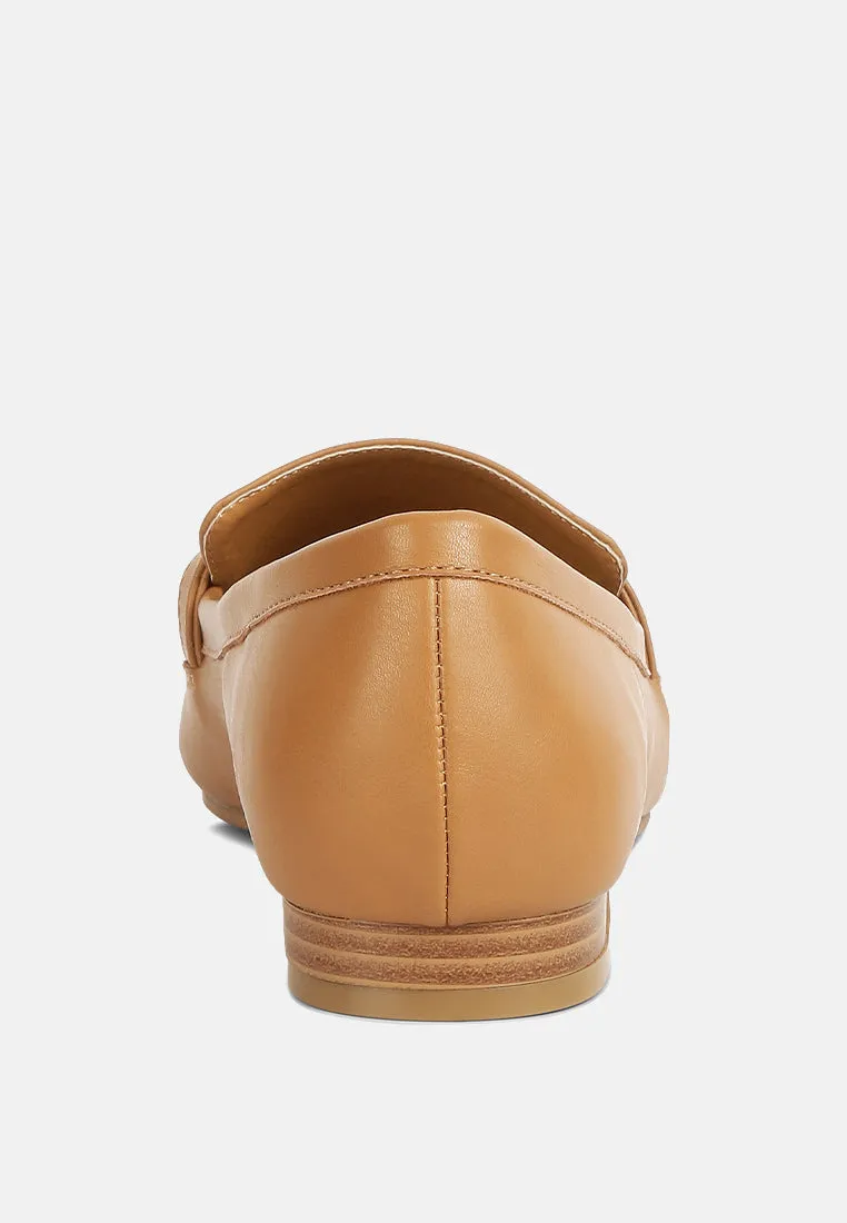 Horsebit Faux Leather Loafers
