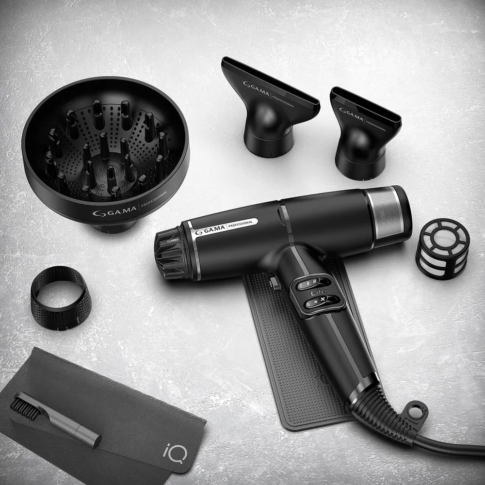 iQ Lite Max Dryer / Black by GA.MA Italy Professional