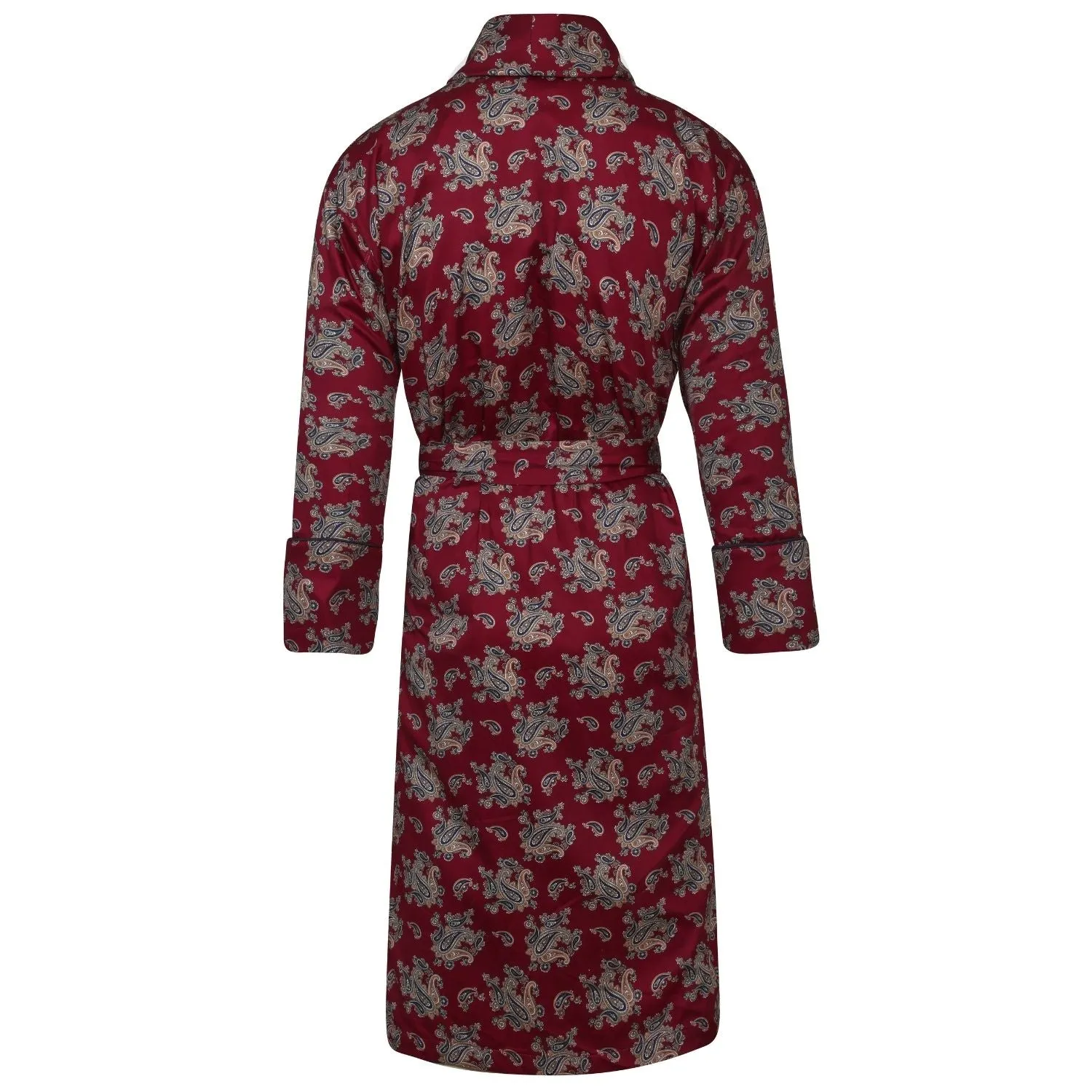 Lightweight Men's Dressing Gown - Gatsby Paisley Wine