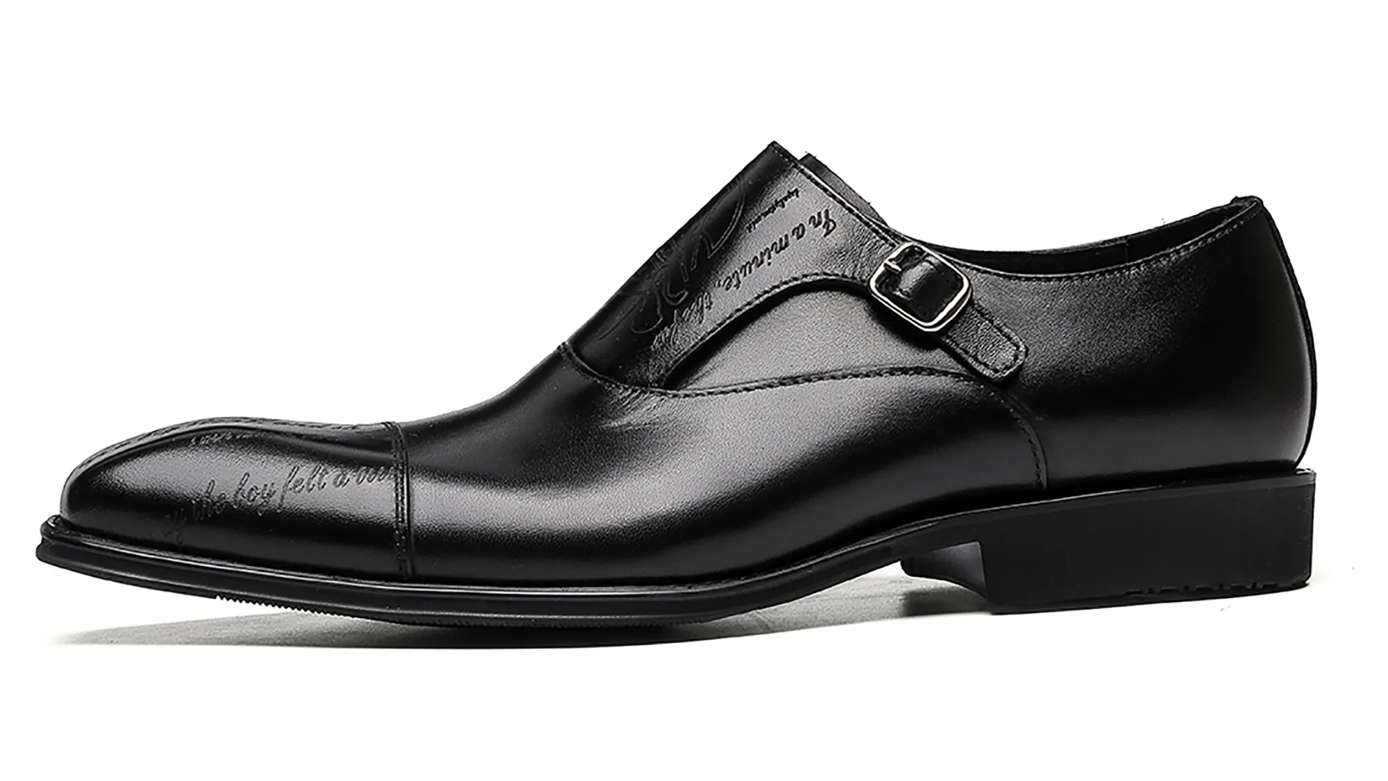 Men's Tuxedo Single Buckle Monk Strap Loafers