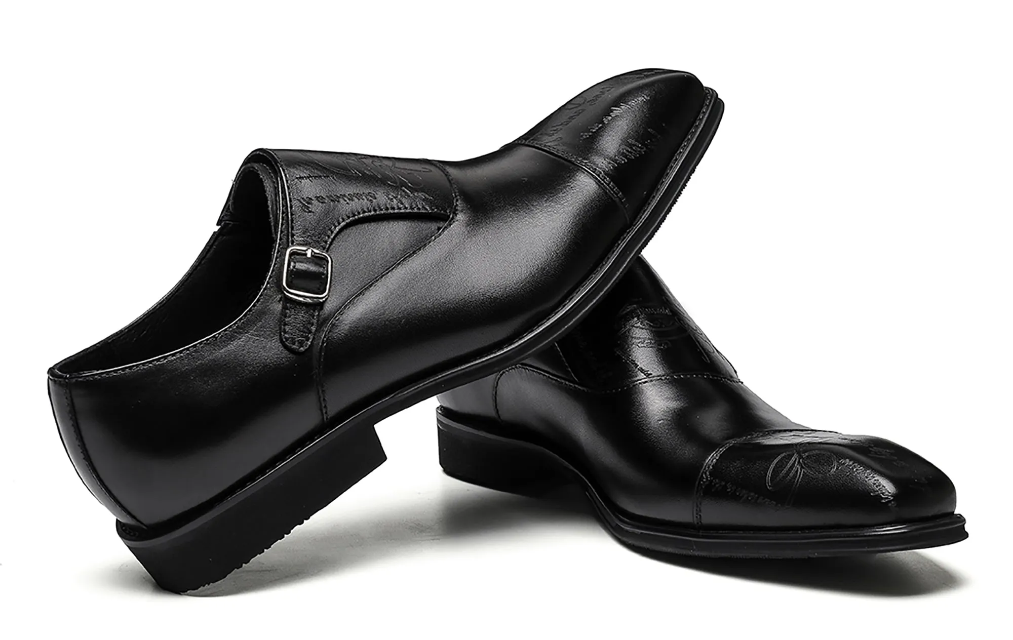 Men's Tuxedo Single Buckle Monk Strap Loafers