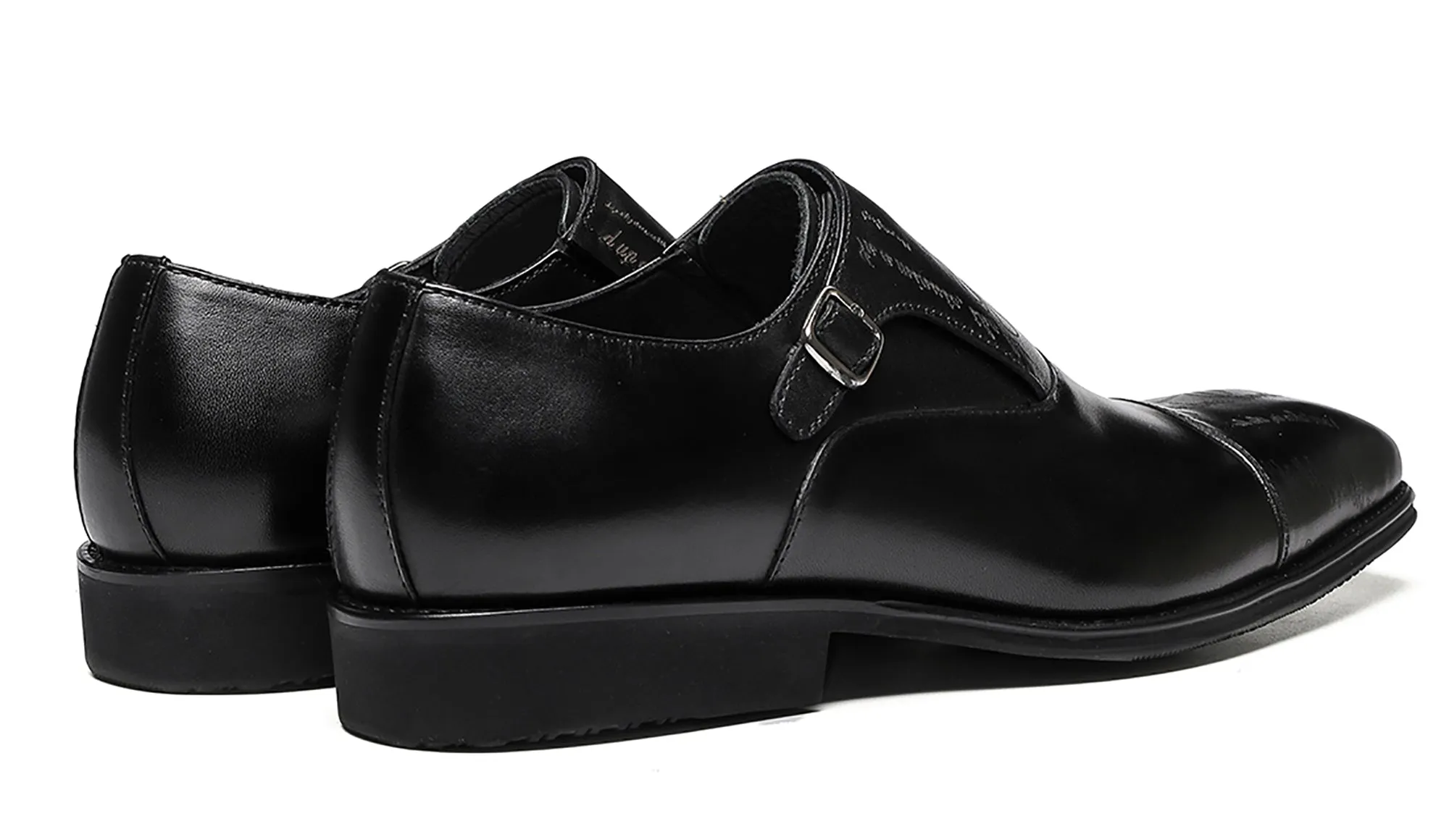 Men's Tuxedo Single Buckle Monk Strap Loafers