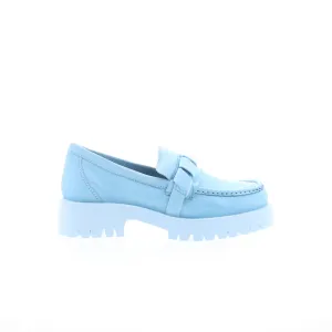 Miz Mooz Vicky Womens Blue Leather Slip On Loafers & Slip Ons Casual Shoes