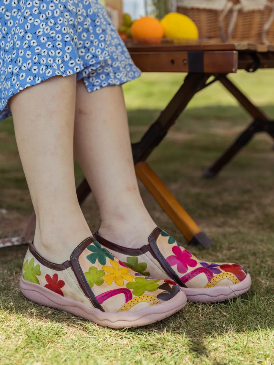 Multi Blossom Leather Loafer