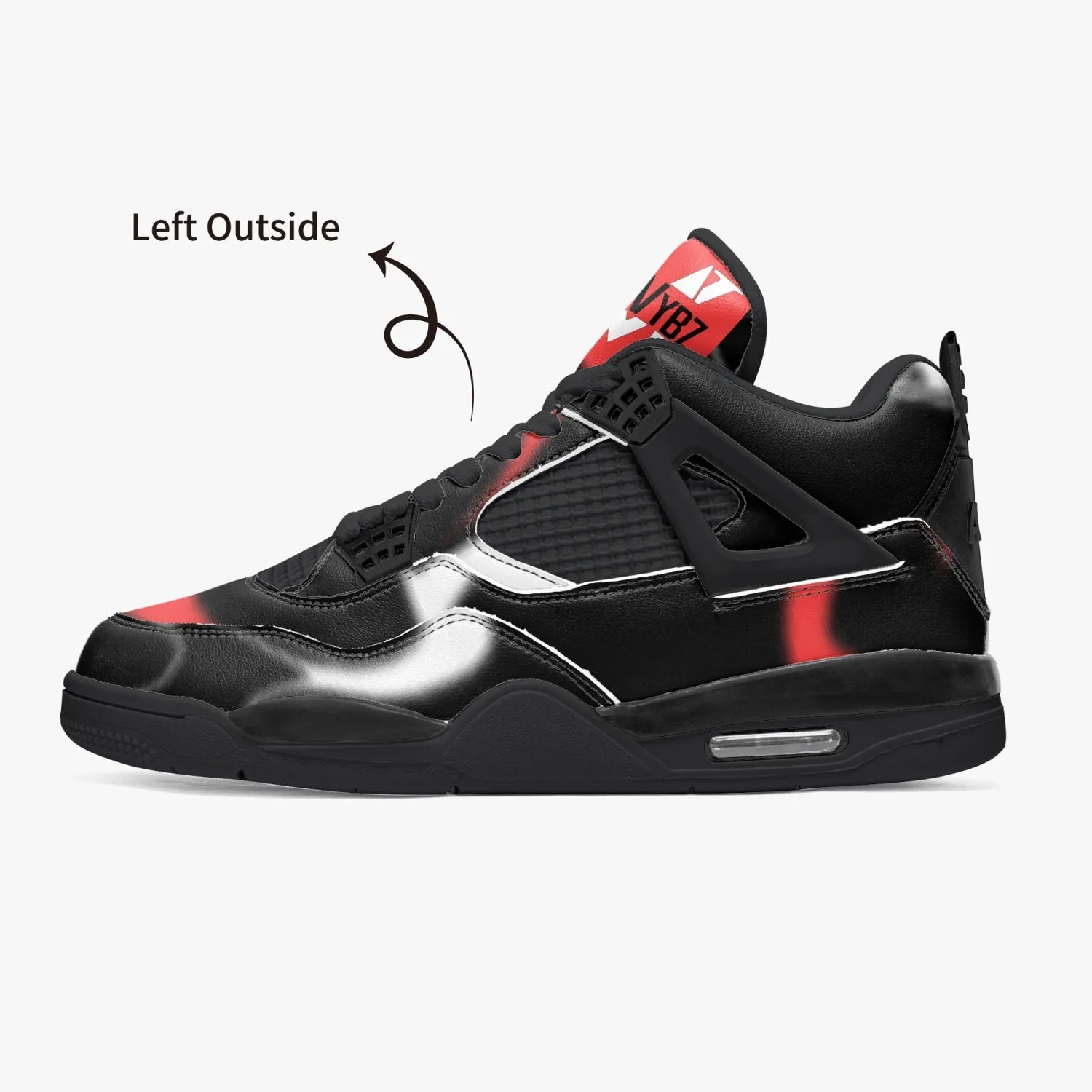 MyVybz Black Air Sneakers -Black Sole