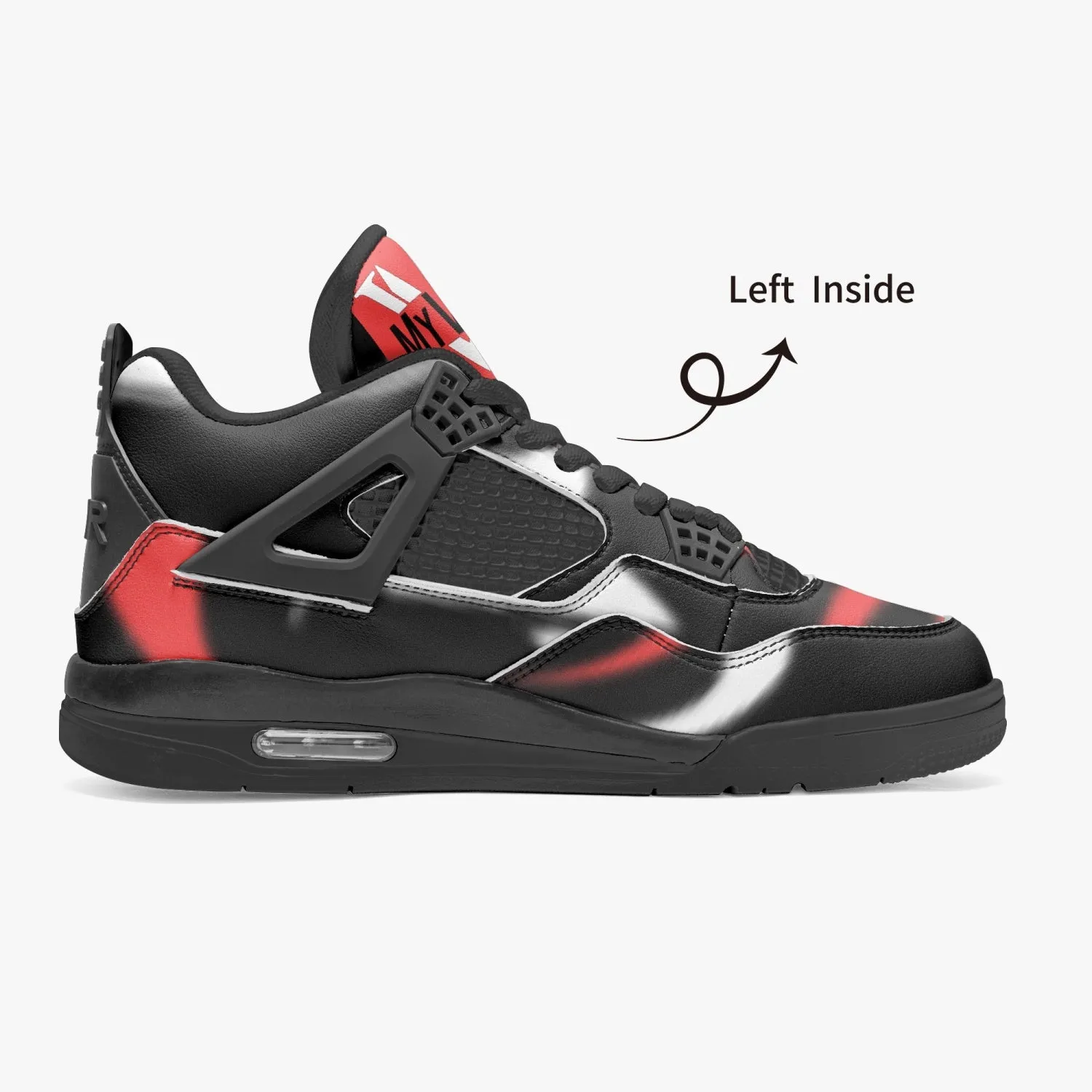 MyVybz Black Air Sneakers -Black Sole