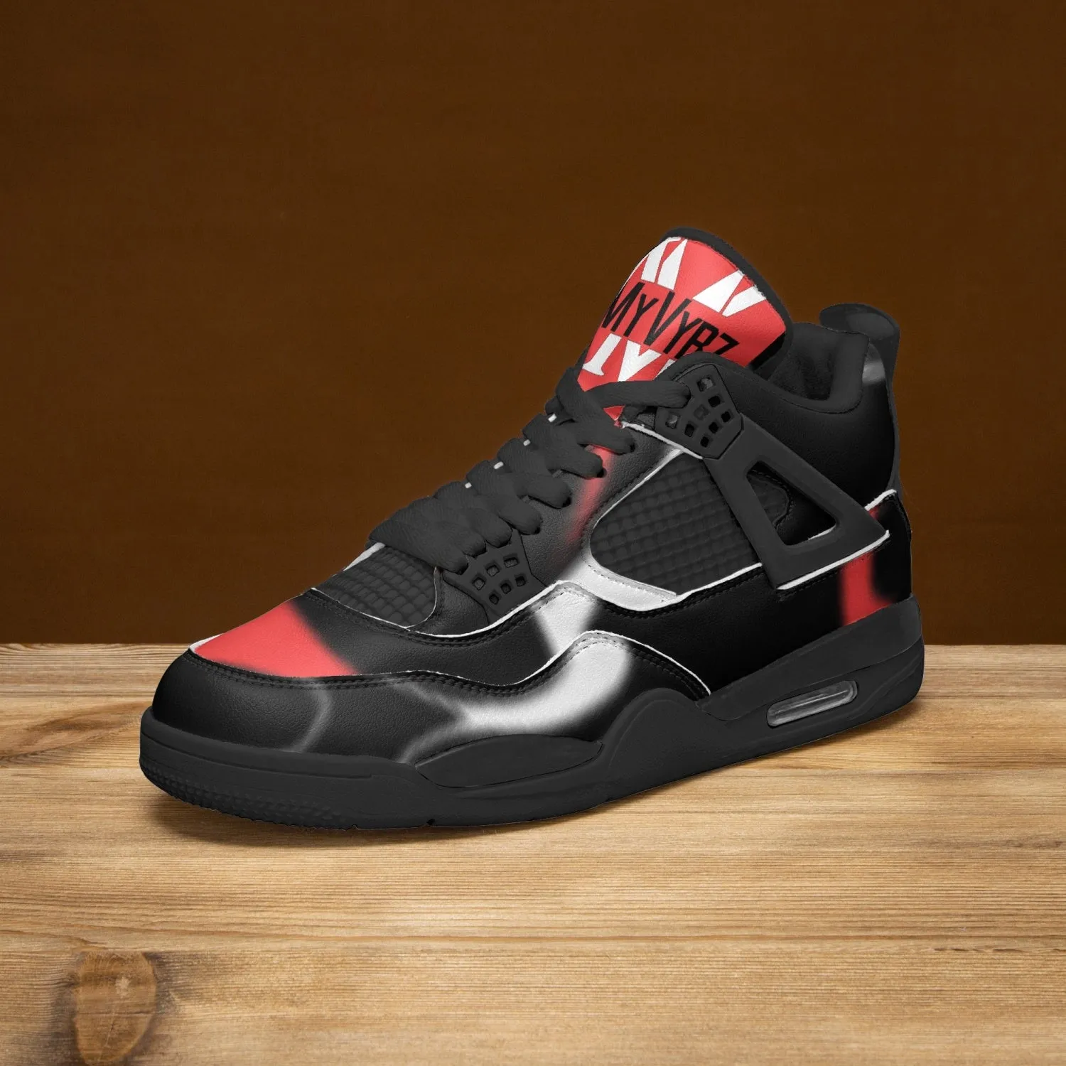 MyVybz Black Air Sneakers -Black Sole