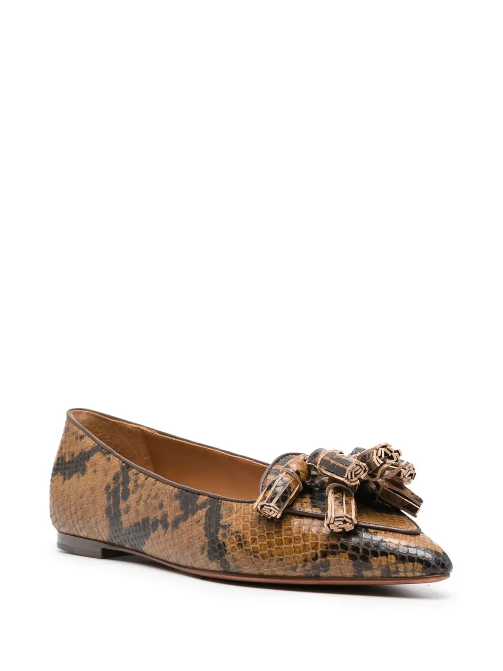 Polo Ralph Lauren Ashtyn python print leather loafers