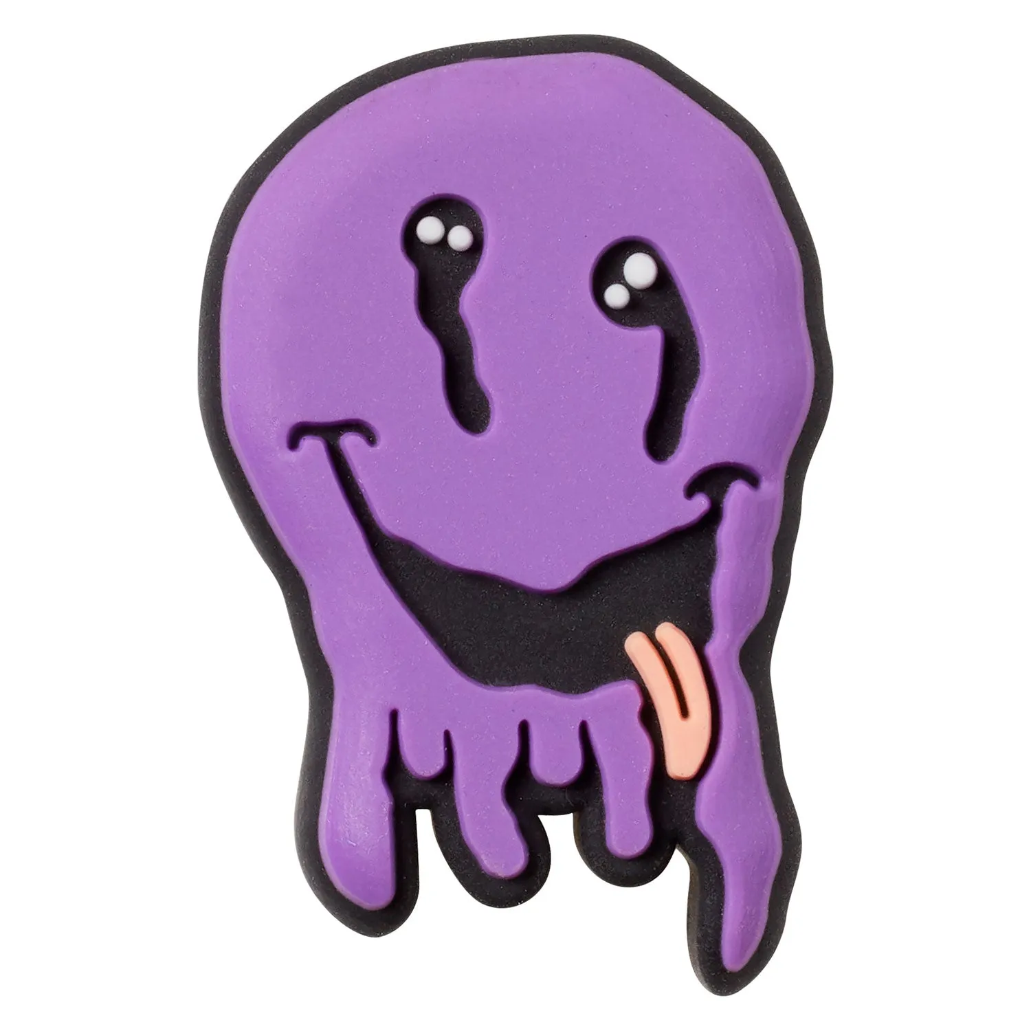 Purple Drip Smiley Face Jibbitz