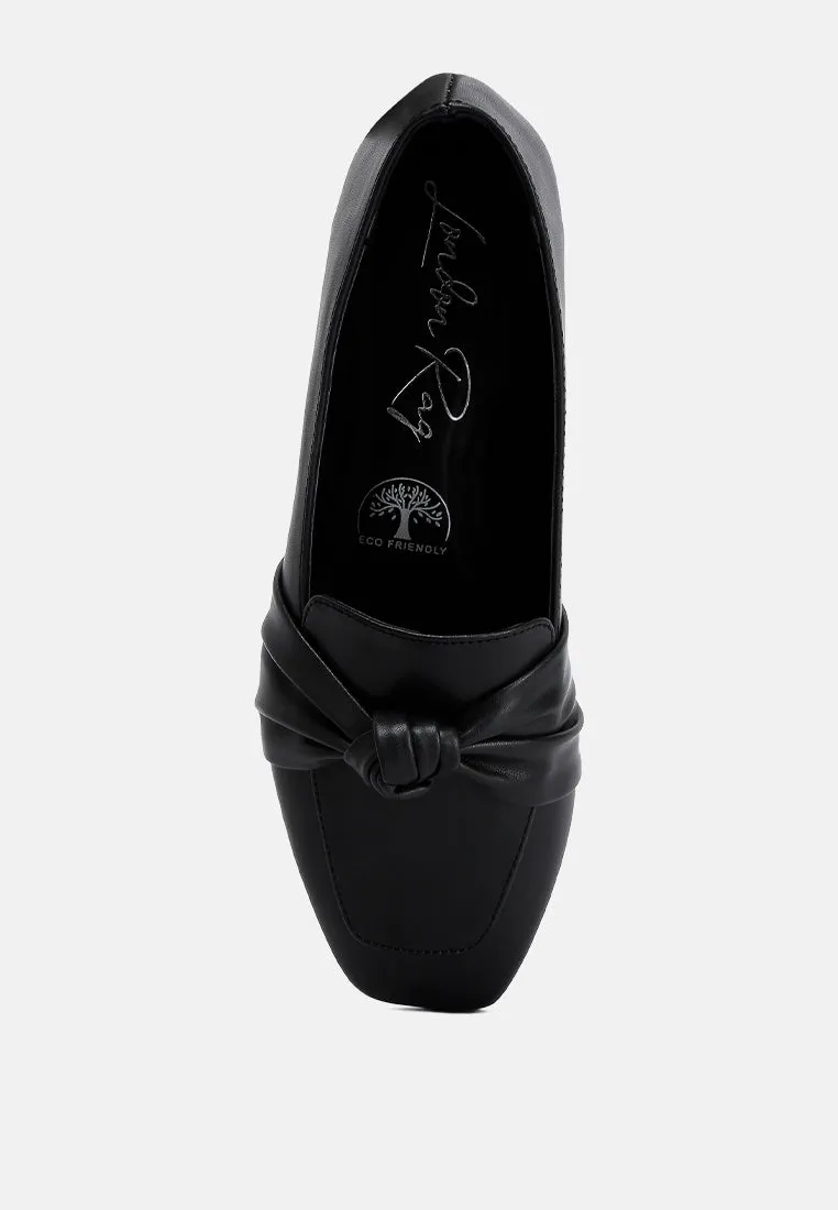Recycled Faux Leather Flat Loafers By Ruw