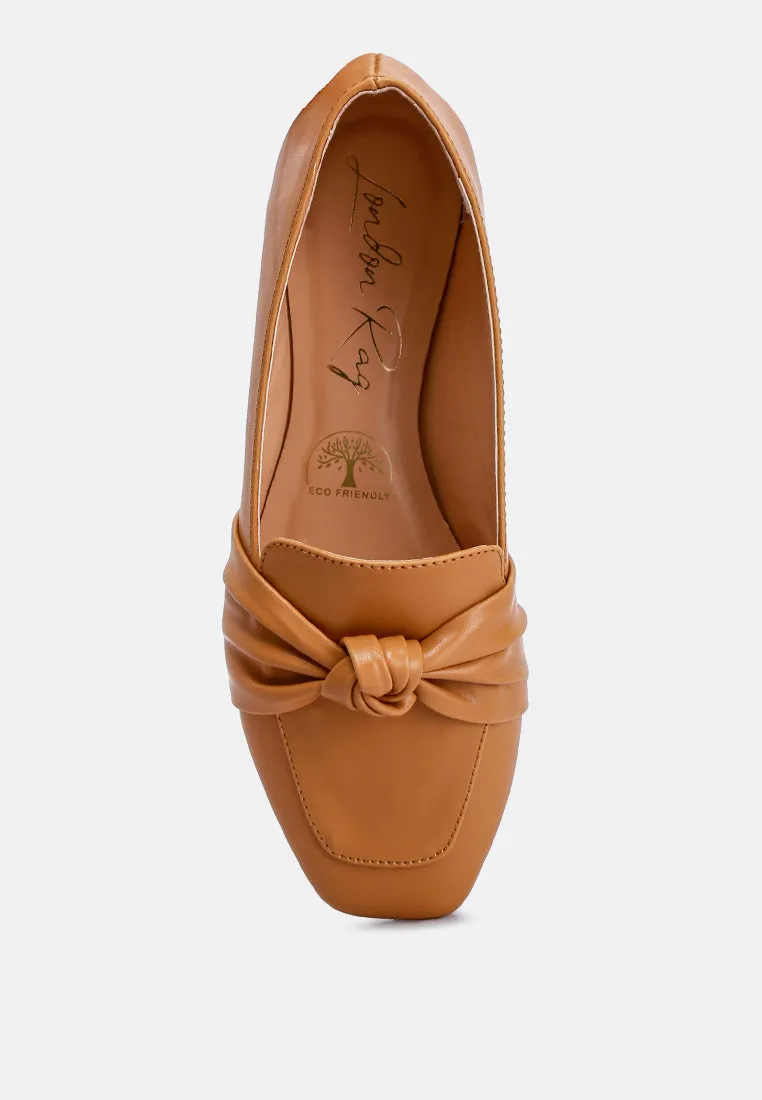 Recycled Faux Leather Flat Loafers By Ruw