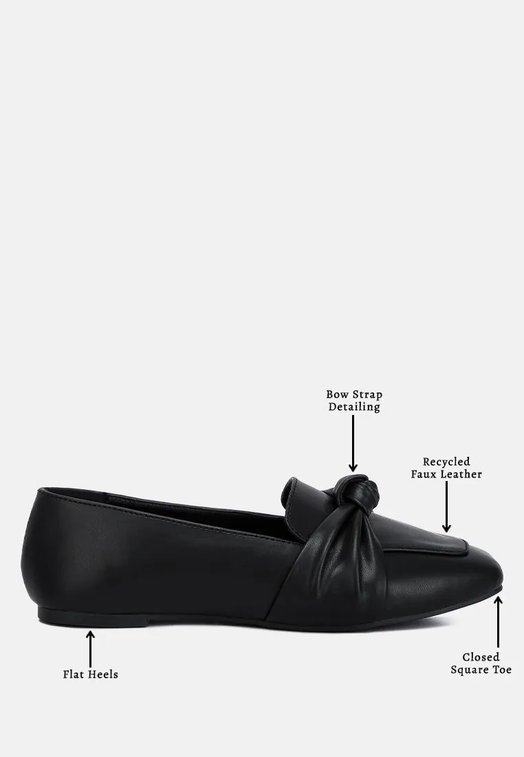 Recycled Faux Leather Flat Loafers By Ruw