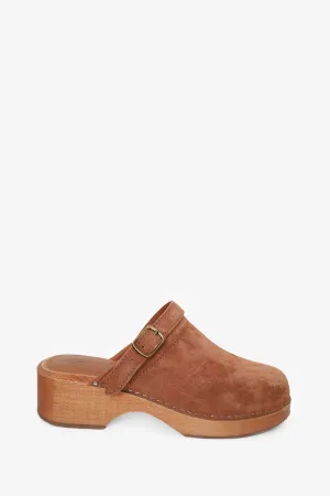 Re/Done Brown Suede Clogs Size 36