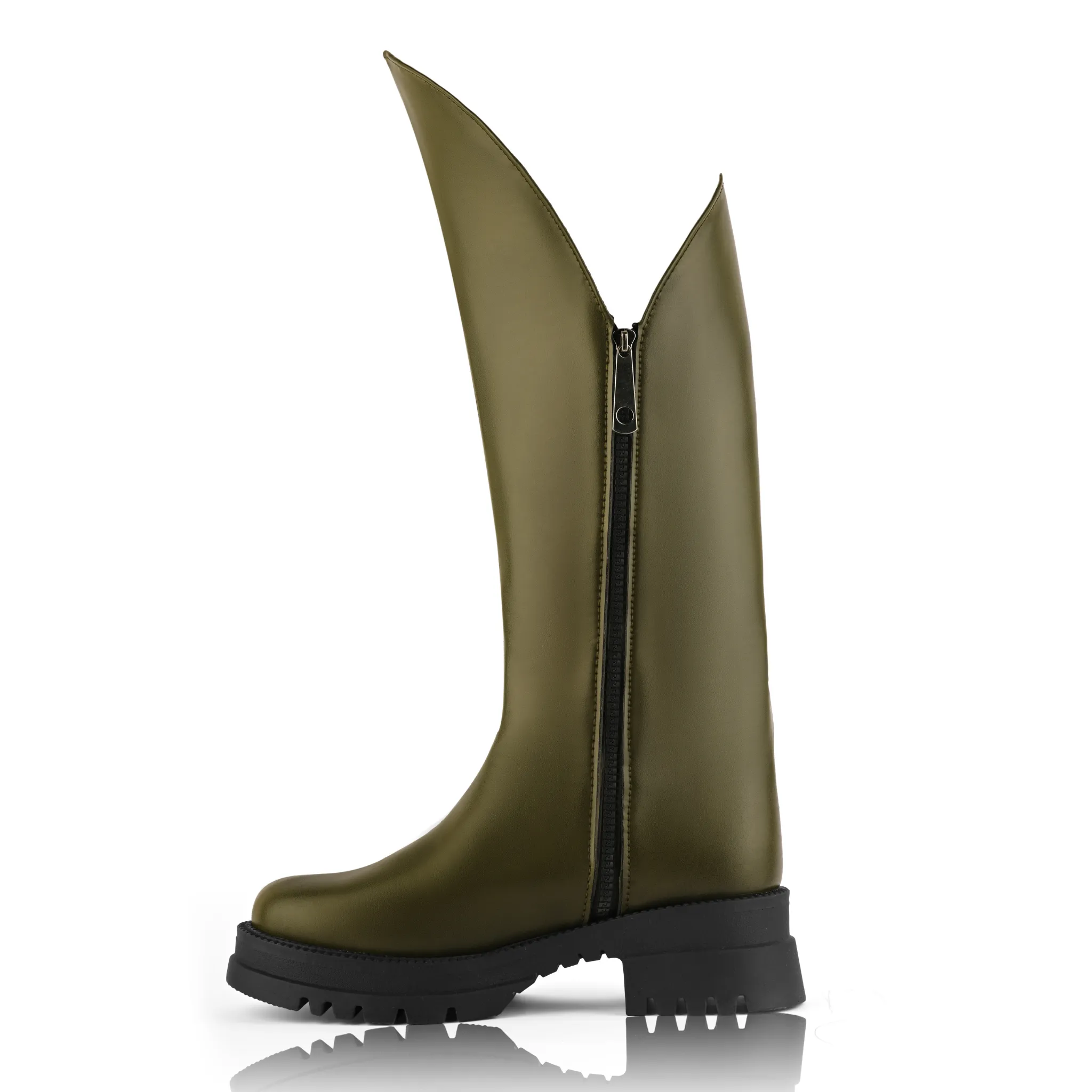 SOLIDA OLIVE BOOTS
