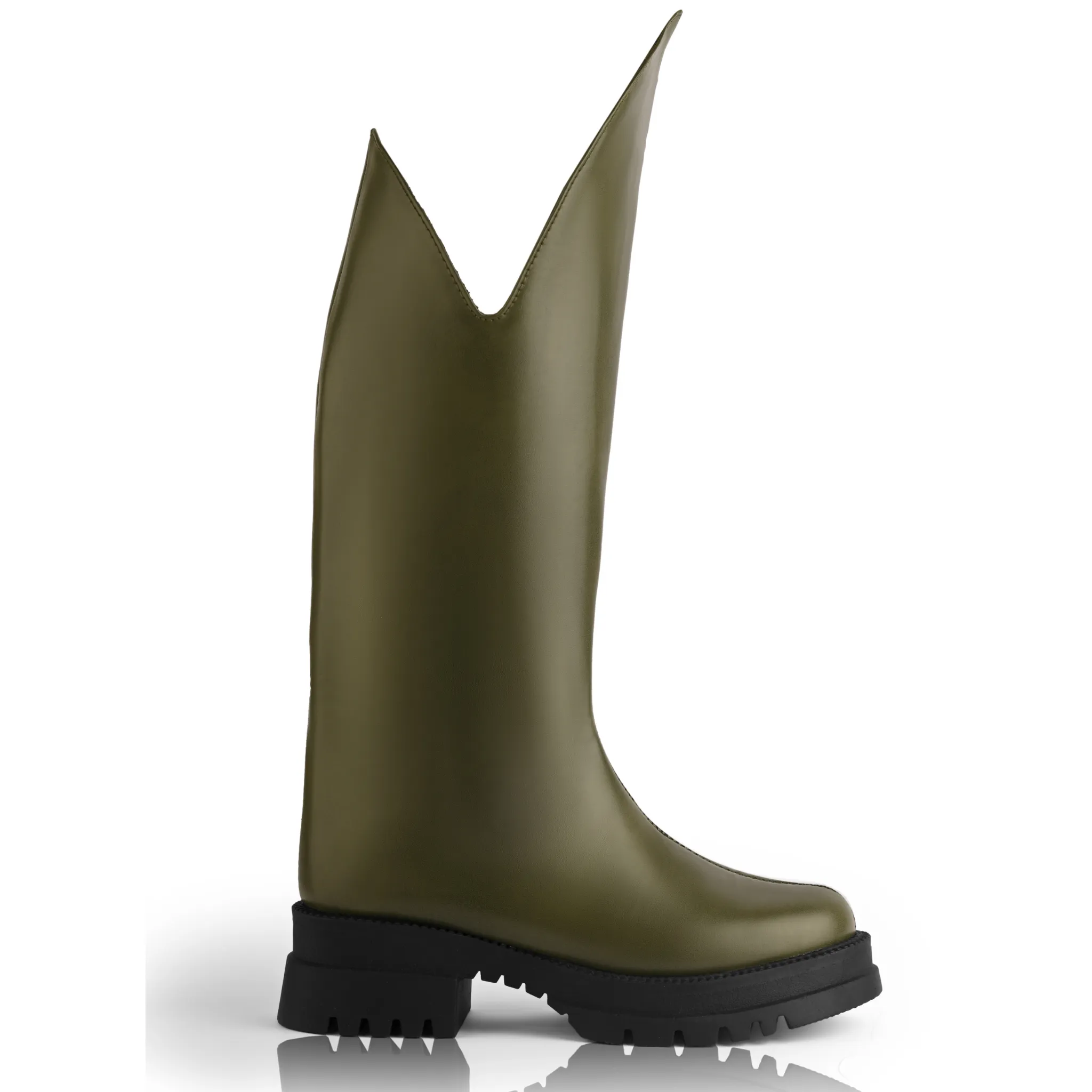 SOLIDA OLIVE BOOTS