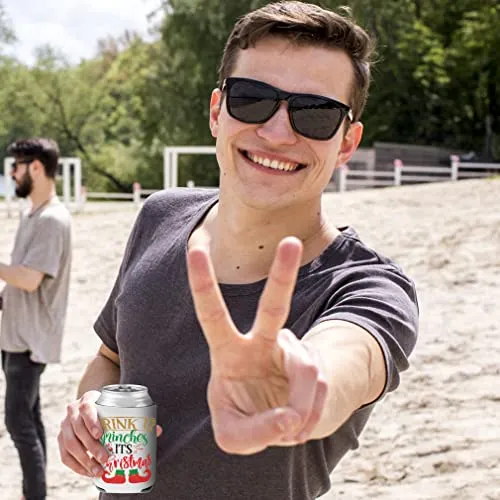 Style In Print Christmas Sleeves for Cans Drink Cooler Drink up Gr'''s Its Christmas Christmas Scuba Foam Party Beer Cover White Design Only, (0)