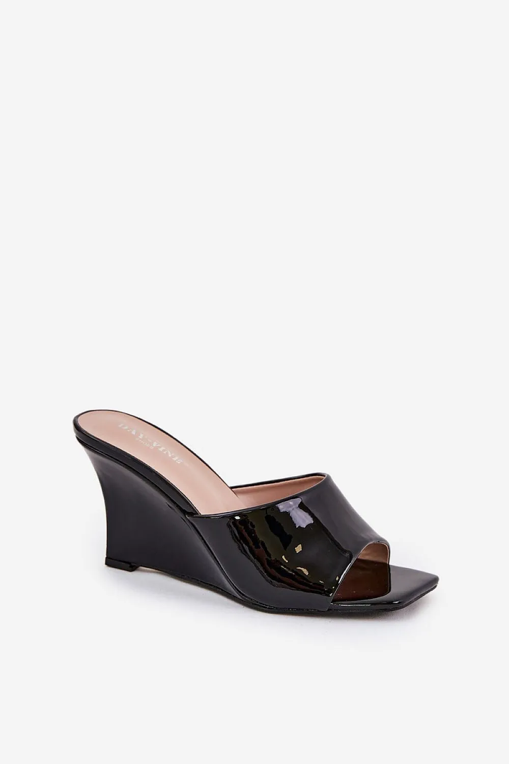 Stylish tapered wedge heel clogs