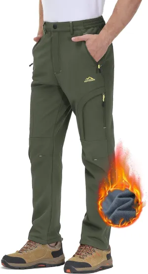 TACVASEN Men's Waterproof Fleece Pants