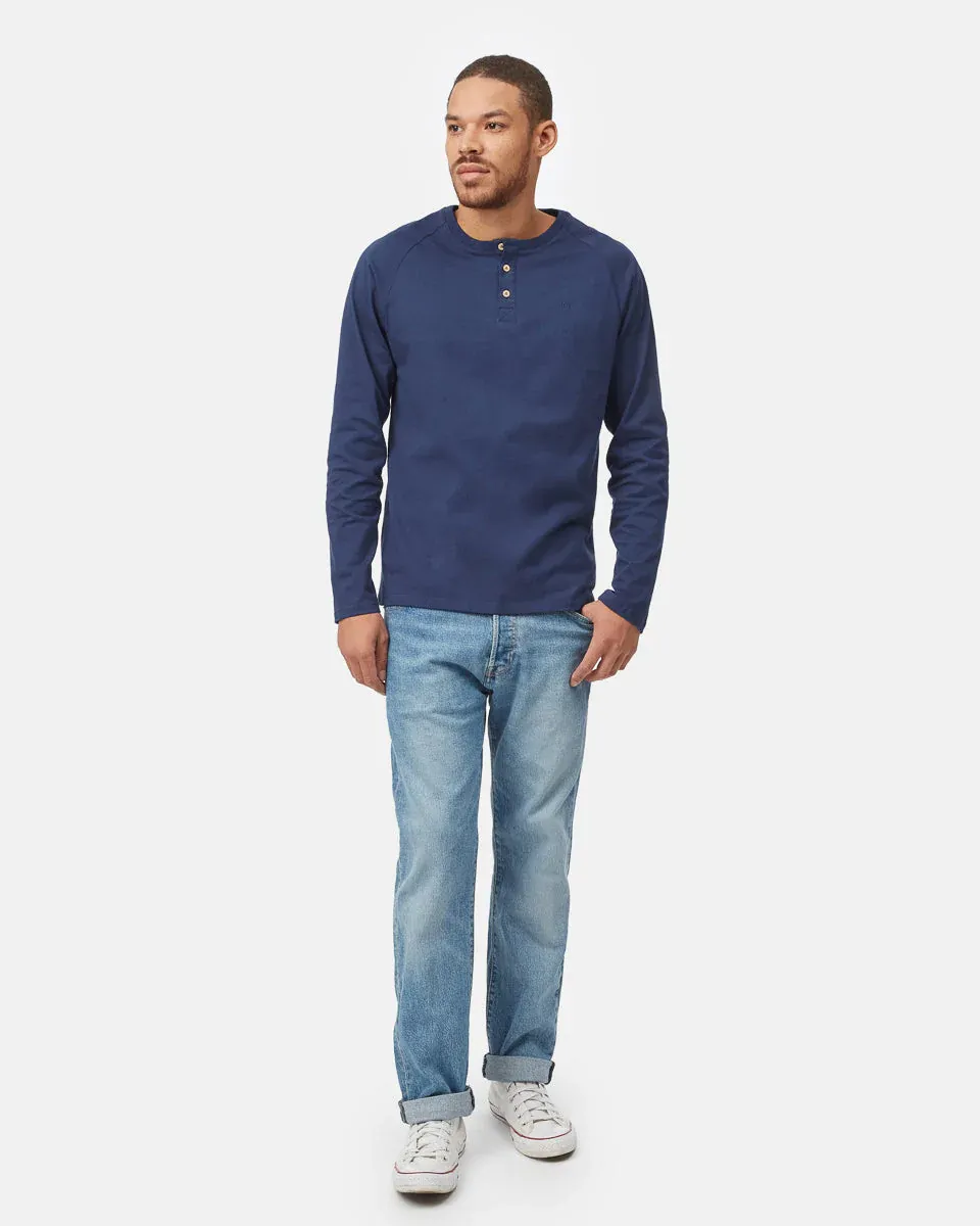 tentree Mens Recycled Cotton Classic Henley Longsleeve