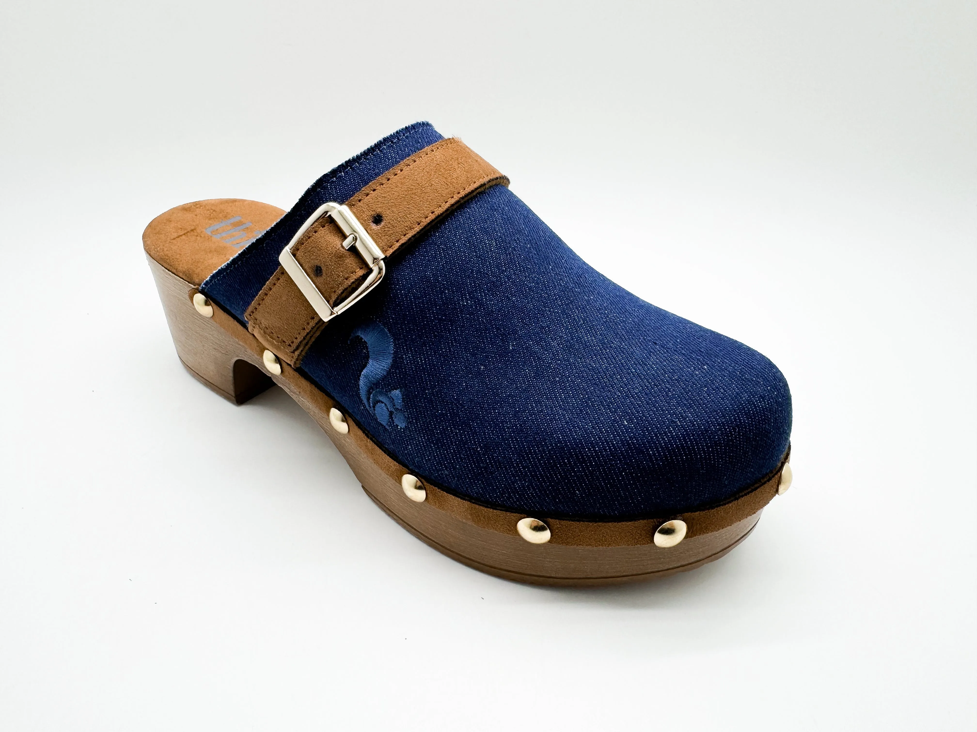 thies 1856 ® Rec Denim Comfy Clog vegan denim blue (W/X)