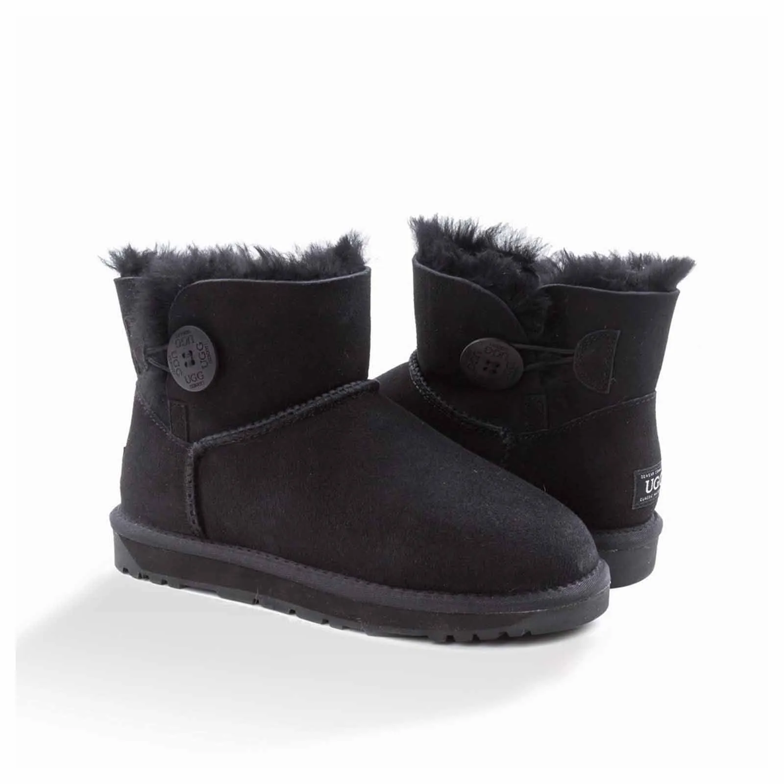 Ugg Boots Classic Mini Button Black 36