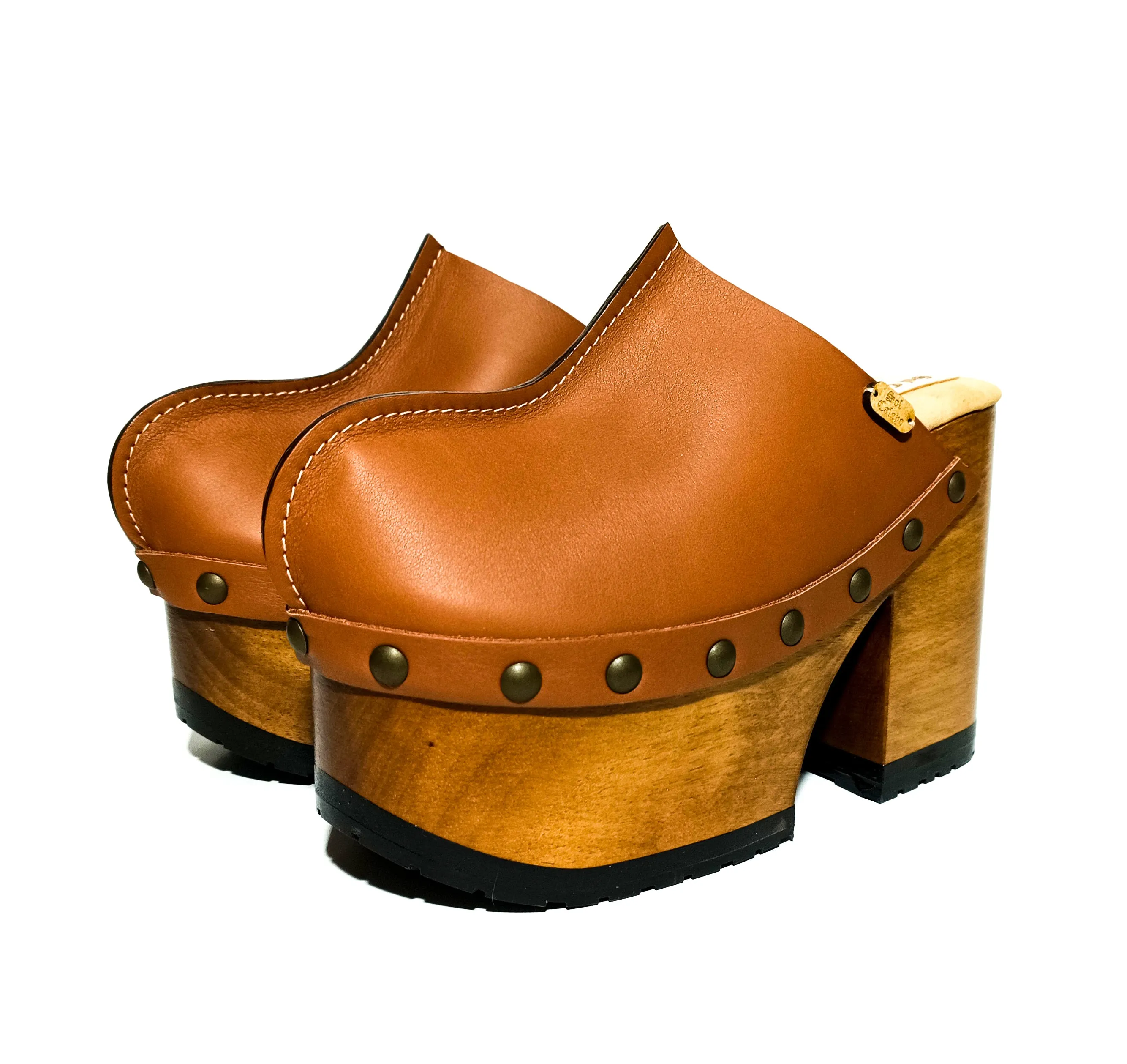 Vintage Light Brown Clogs