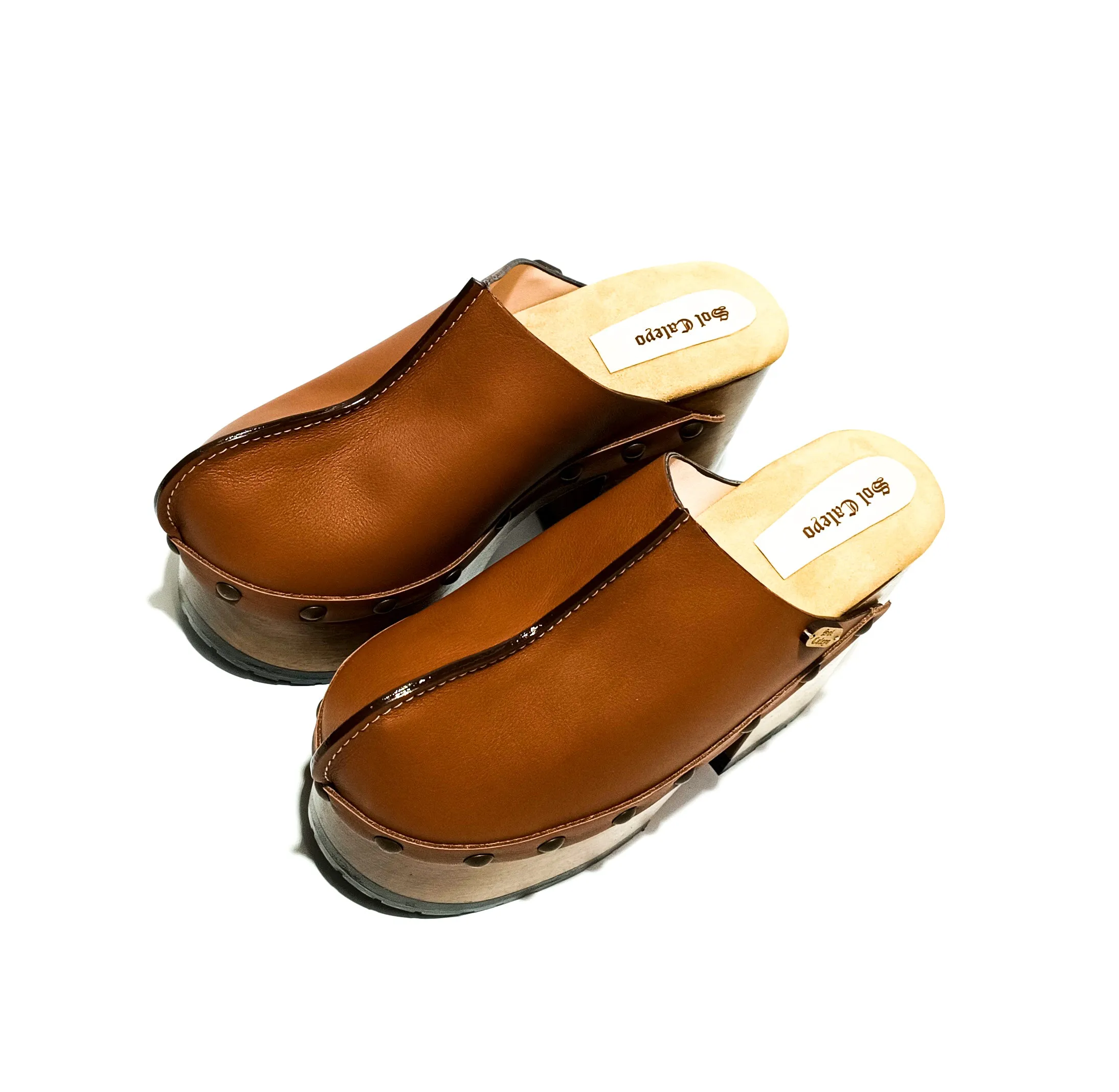Vintage Light Brown Clogs