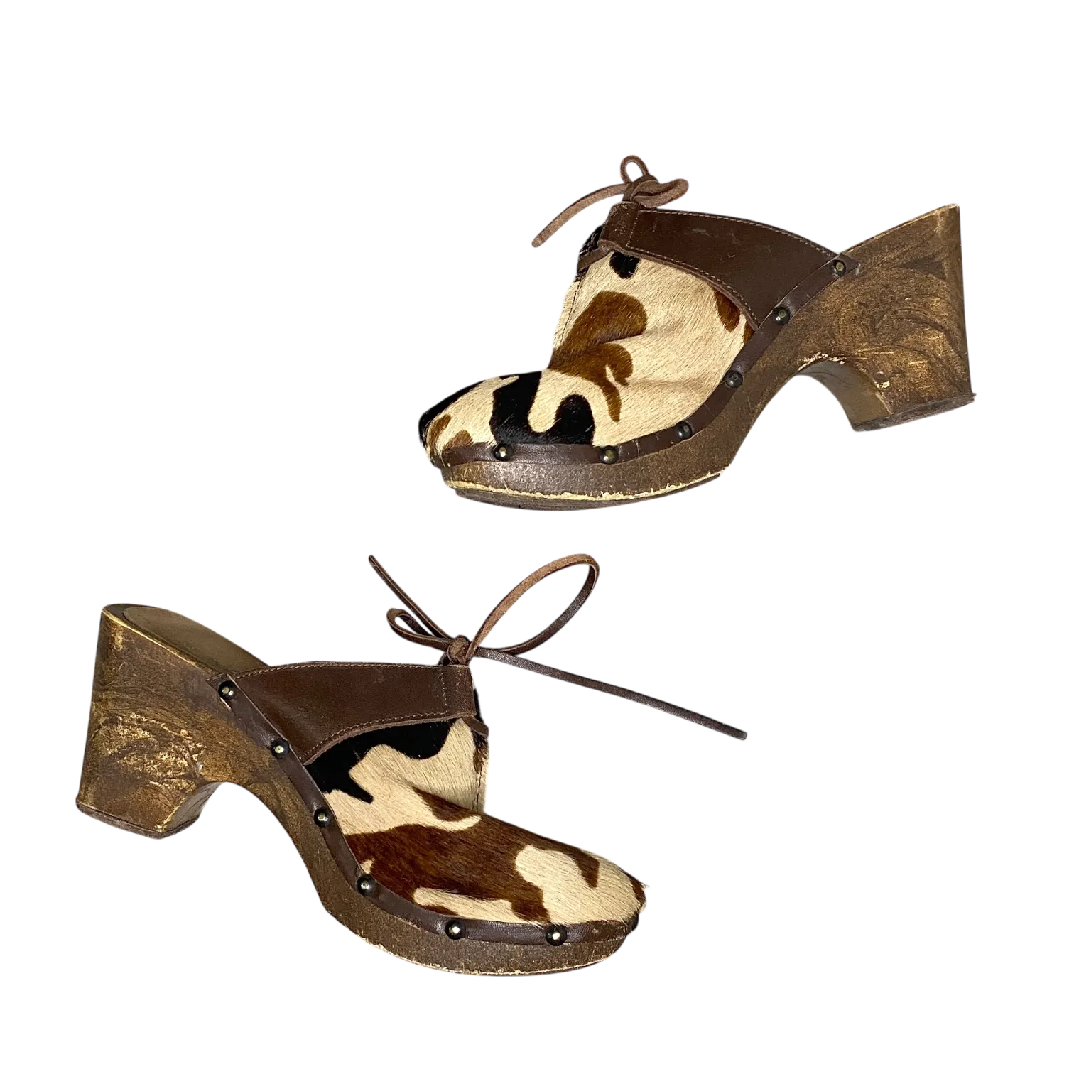Vintage Ponyhair Clogs (UK 6 EU 39 US 8)