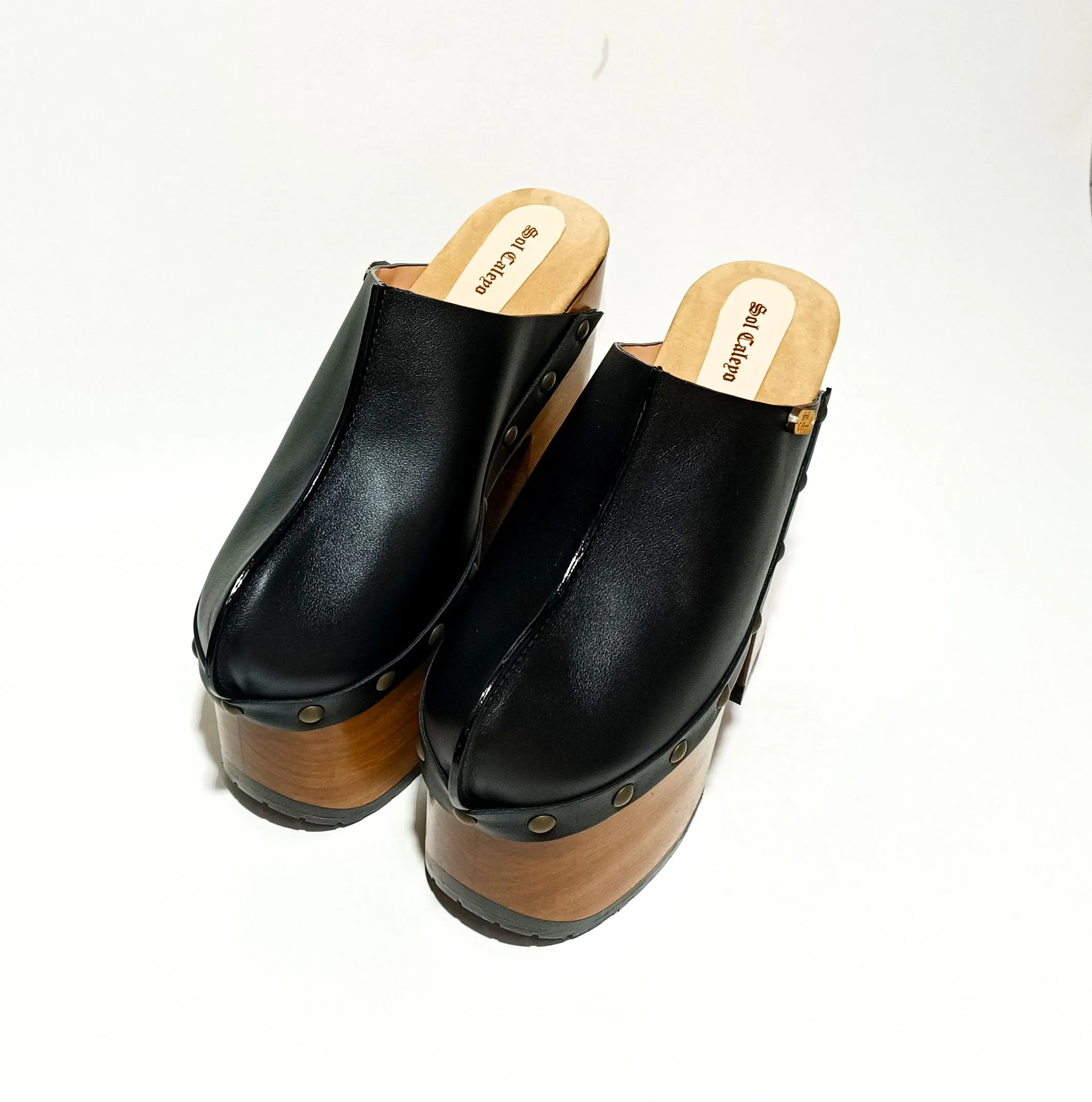 Vintage XL Black Clogs