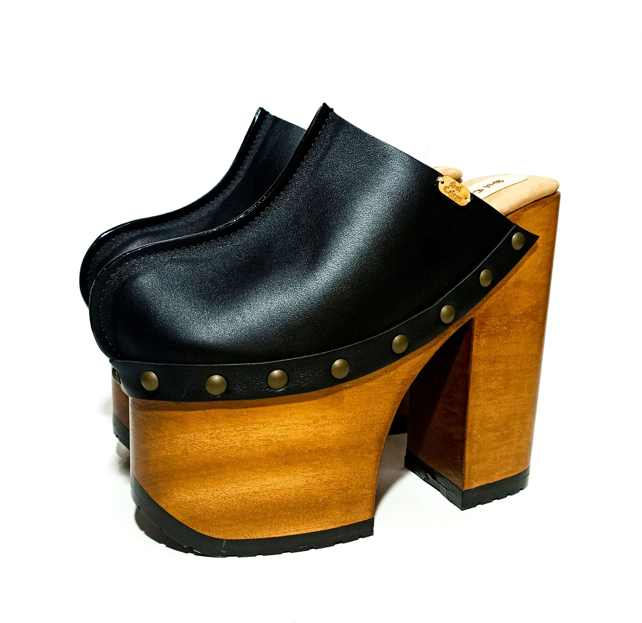 Vintage XL Black Clogs