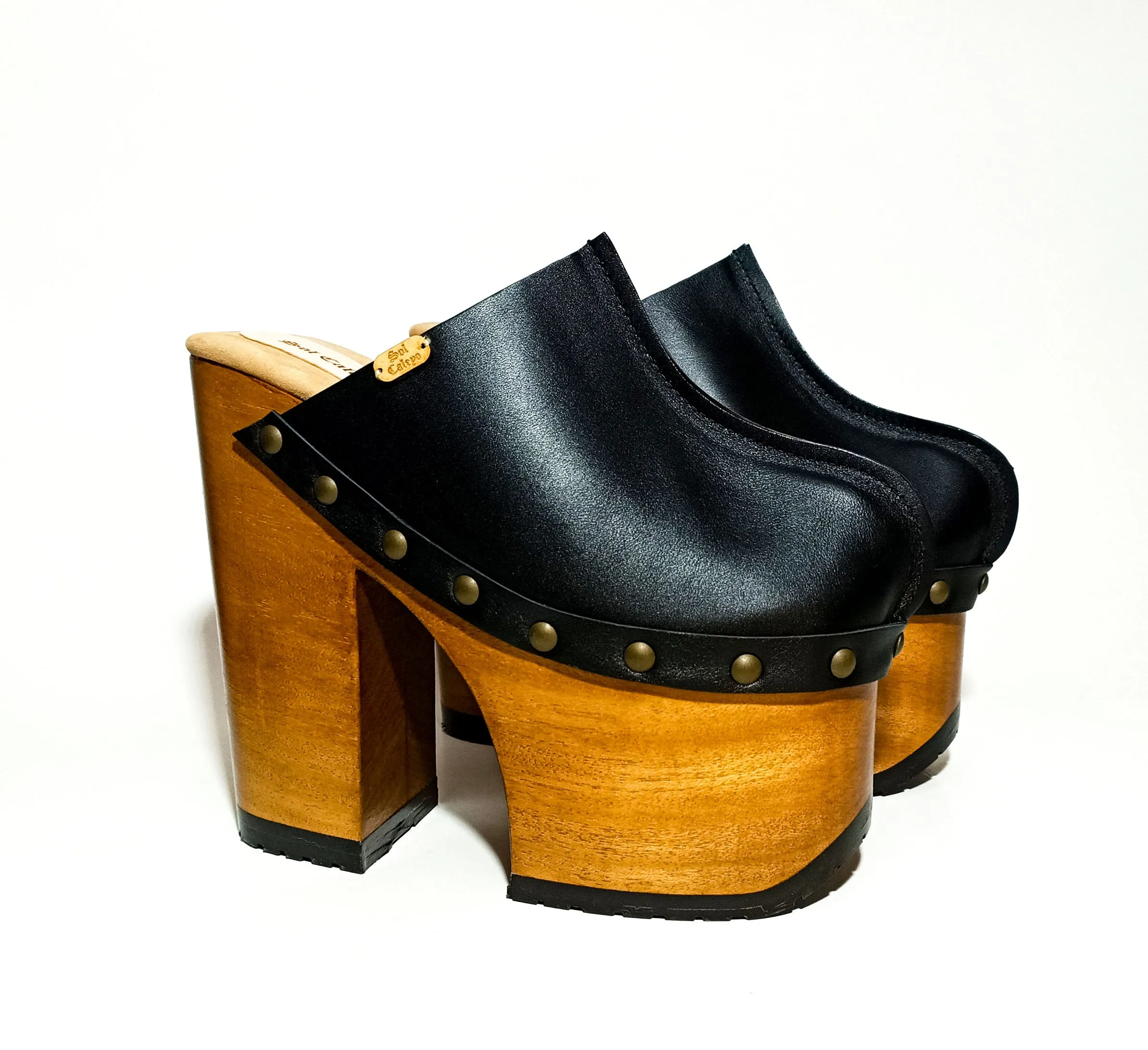 Vintage XL Black Clogs