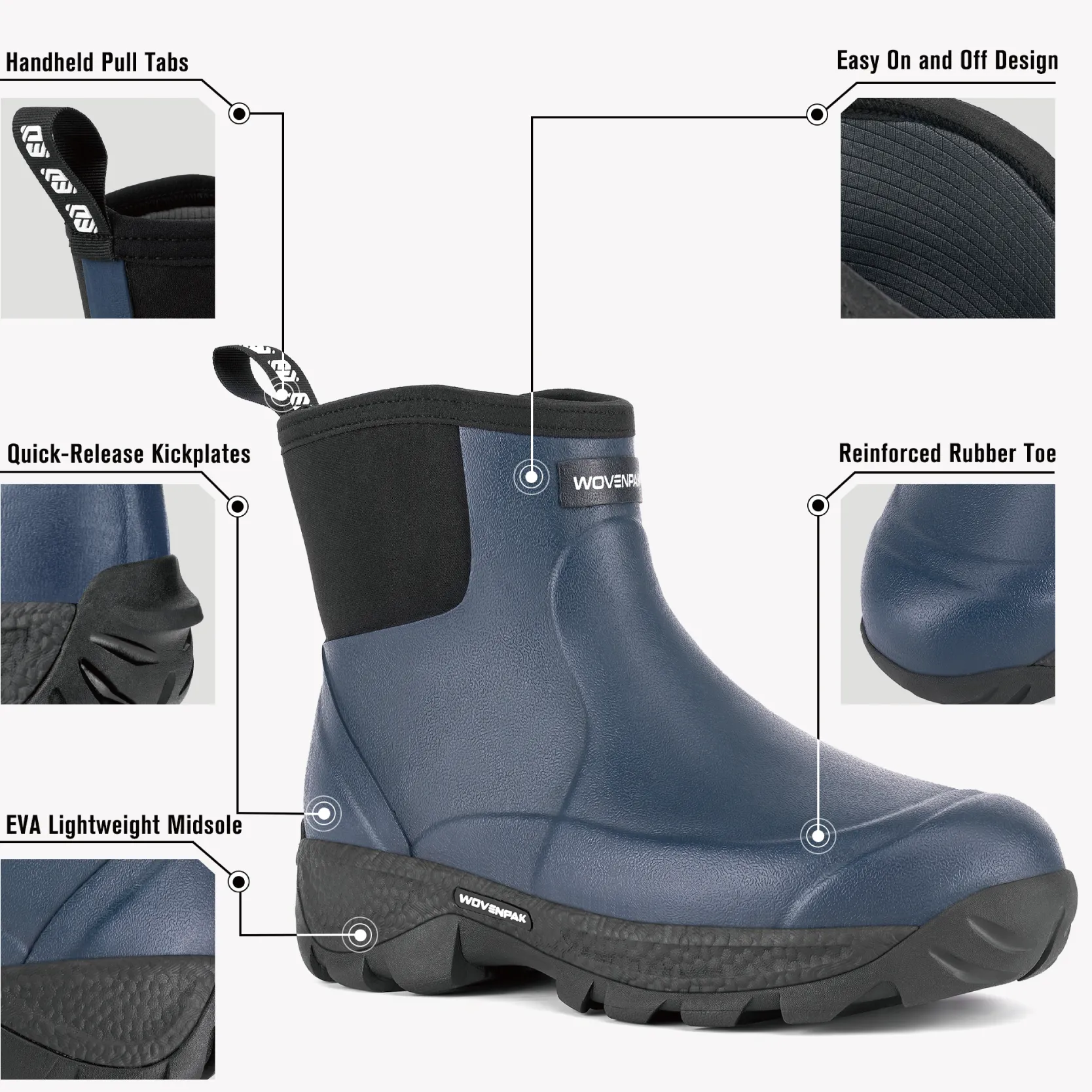 Waterproof Rubber Boots for Men