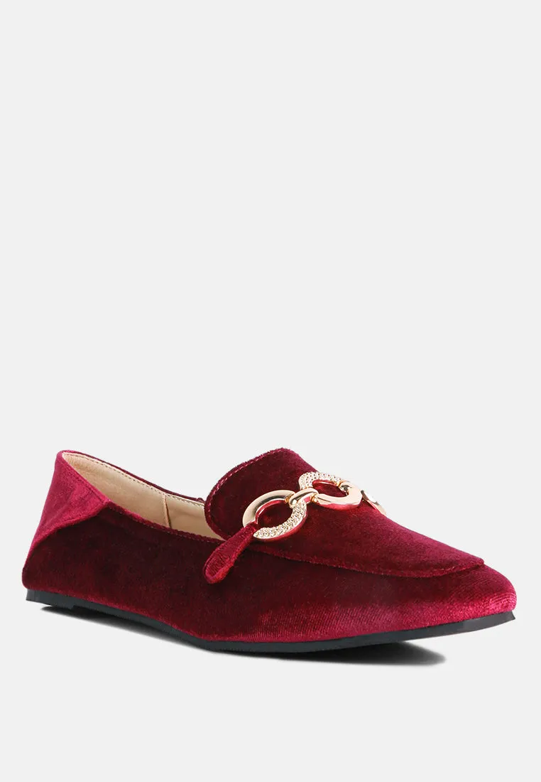 Wibele Croc Textured Metal Show Detail Loafers By Ruw
