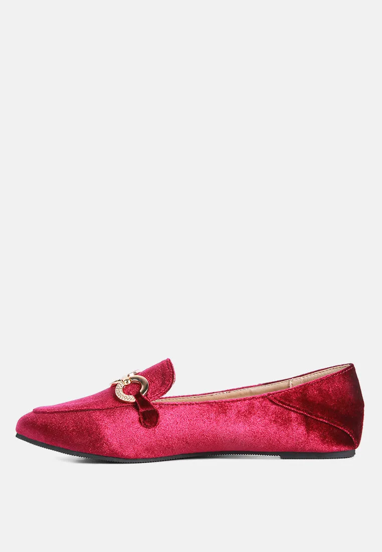 Wibele Croc Textured Metal Show Detail Loafers By Ruw