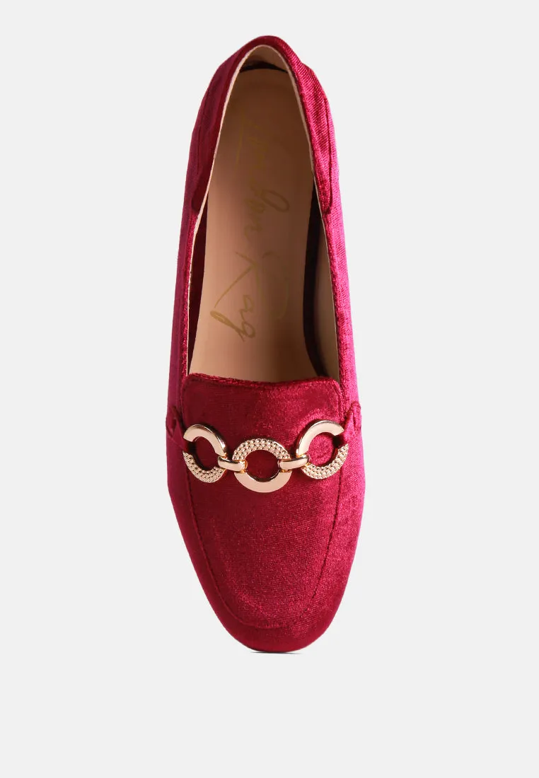 Wibele Croc Textured Metal Show Detail Loafers By Ruw