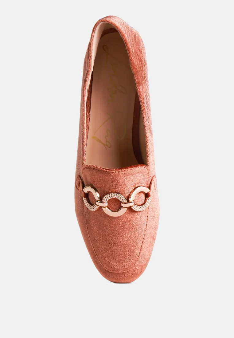 Wibele Croc Textured Metal Show Detail Loafers By Ruw