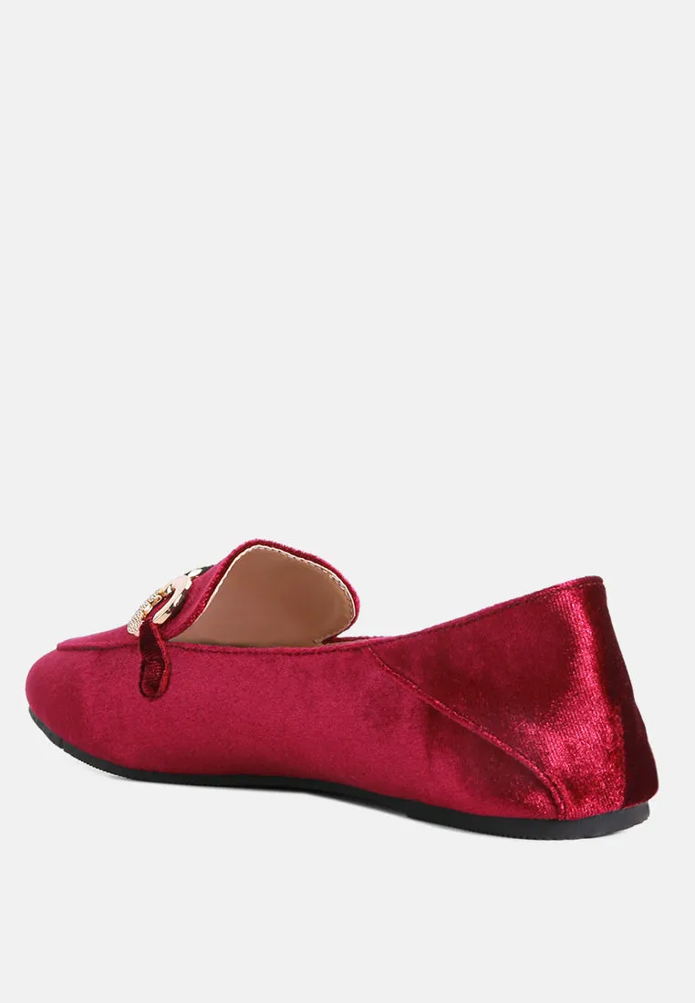 Wibele Croc Textured Metal Show Detail Loafers By Ruw