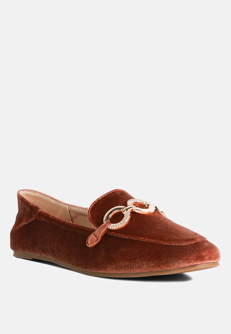 Wibele Croc Textured Metal Show Detail Loafers By Ruw