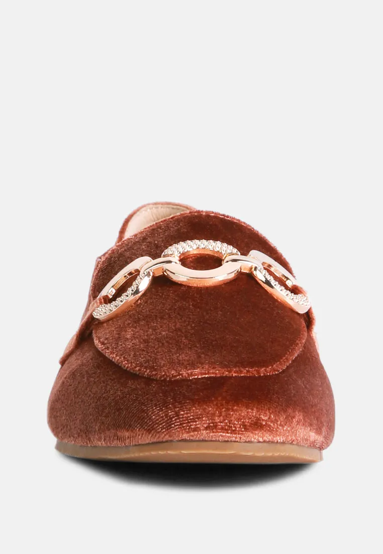 Wibele Croc Textured Metal Show Detail Loafers By Ruw