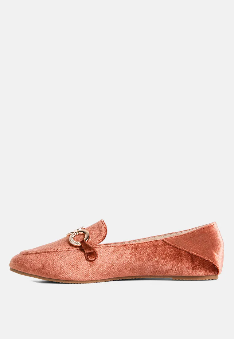 Wibele Croc Textured Metal Show Detail Loafers By Ruw